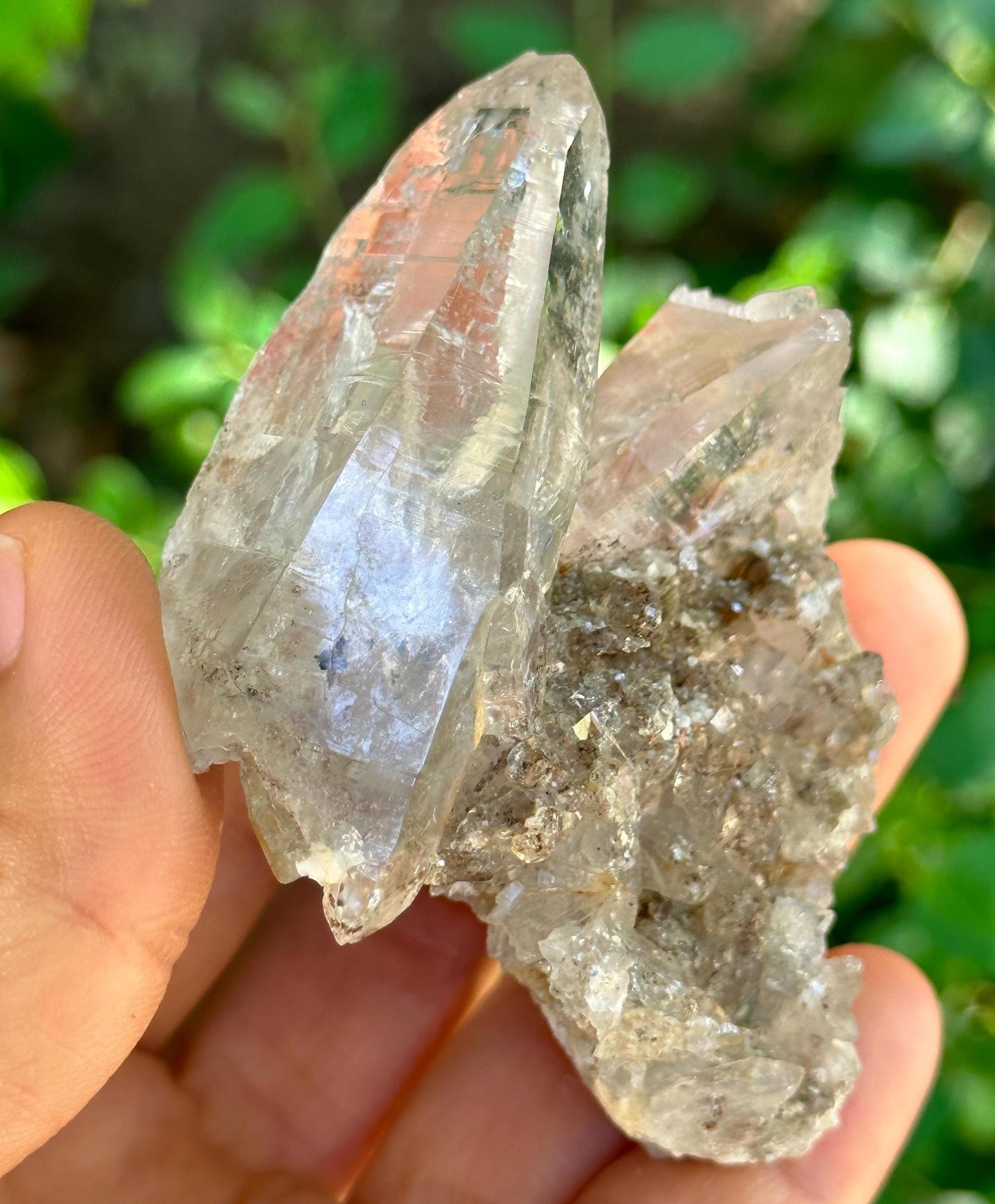 Clear Himalayan Mosaic Laser Crystal Cluster/Castle Quartz Crystal/Energy/Reiki/Healing/Meditation/Crystal Collection -95 g