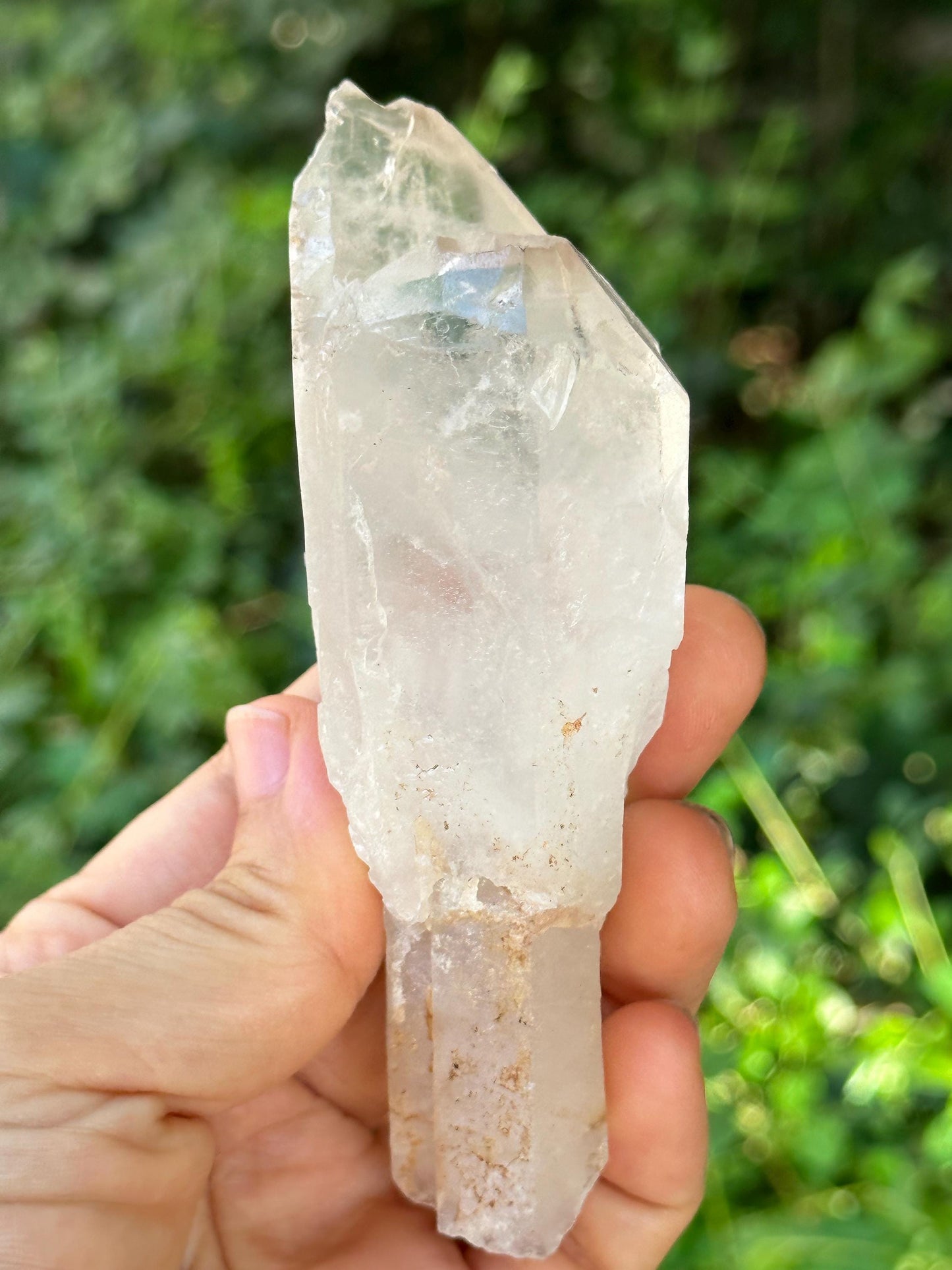 Rare Scepter Twins Clear Quartz Crystal/Energy Quartz/Meditation/Healing Crystal/Crystal Wand-141 g