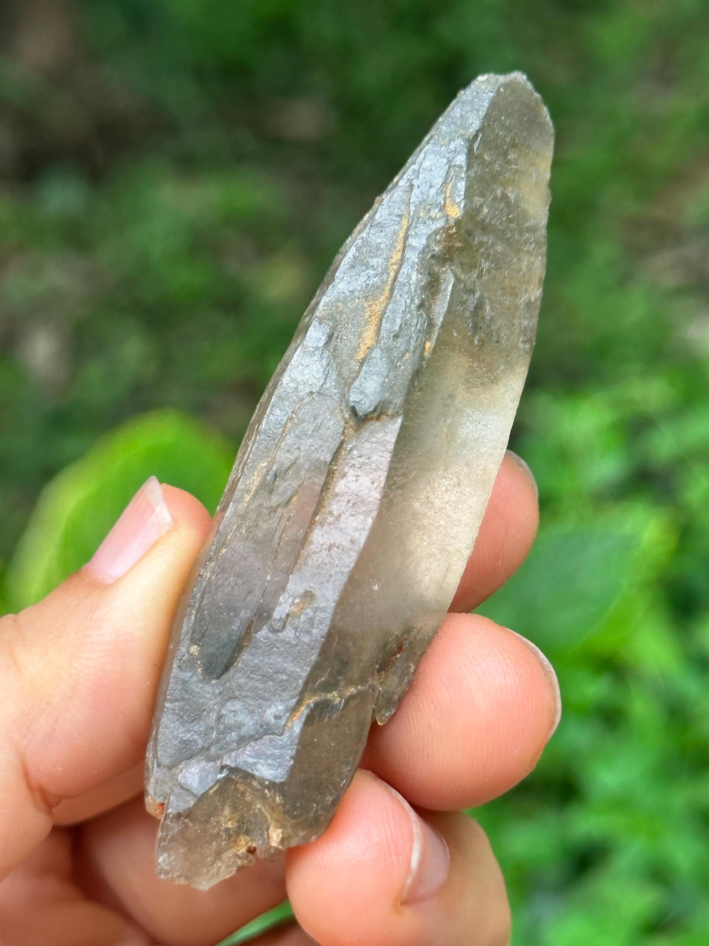 Natural Double Terminated Laser Crystal Green Rutile Quartz Point/Himalaya Energy Crystal/Generator Healing Crystal/Meditation Crystal-37 g