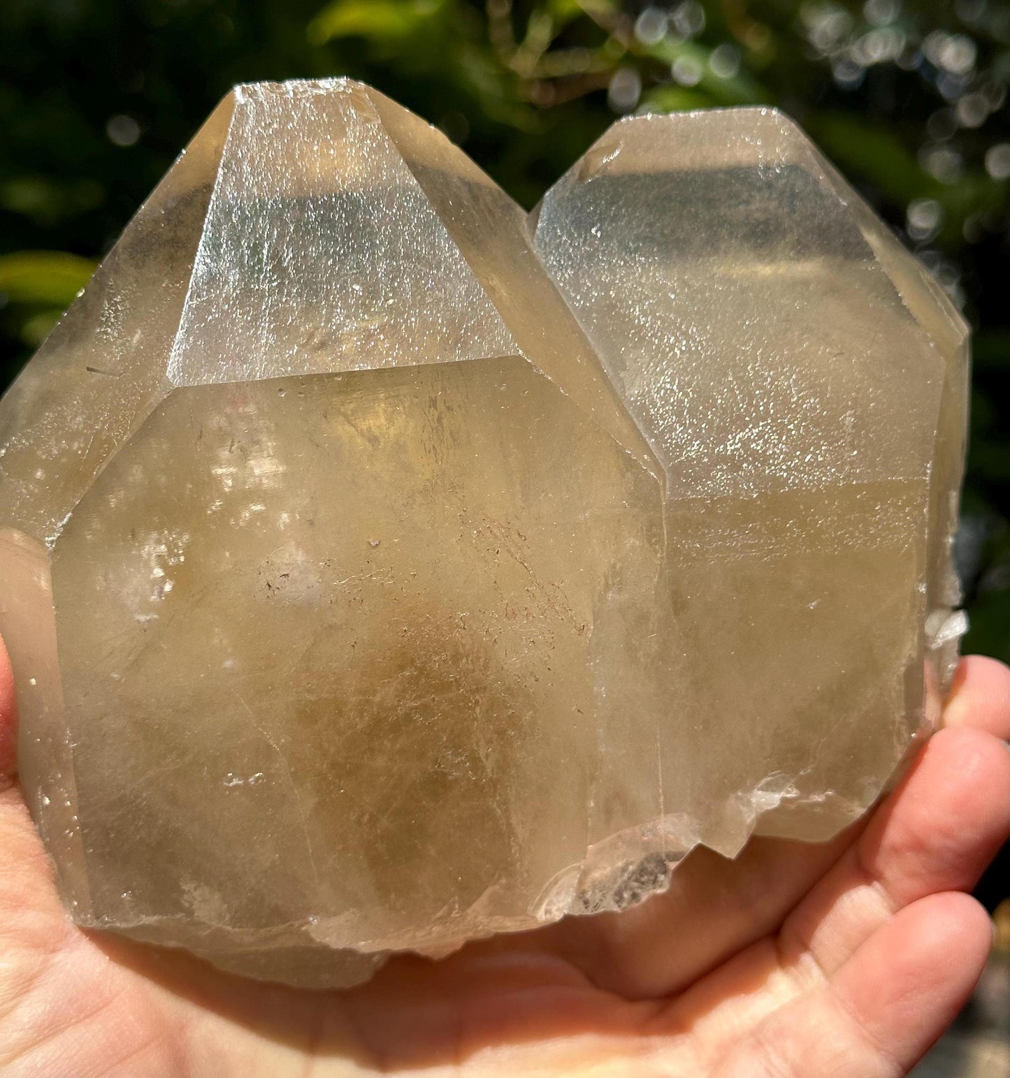 1.8 lbs Natural Citrine Record-keeper Tantric Twins Quartz Crystal Point/Soulmate Crystal/Energy Crystal/Reiki/Healing/Meditation-800 g