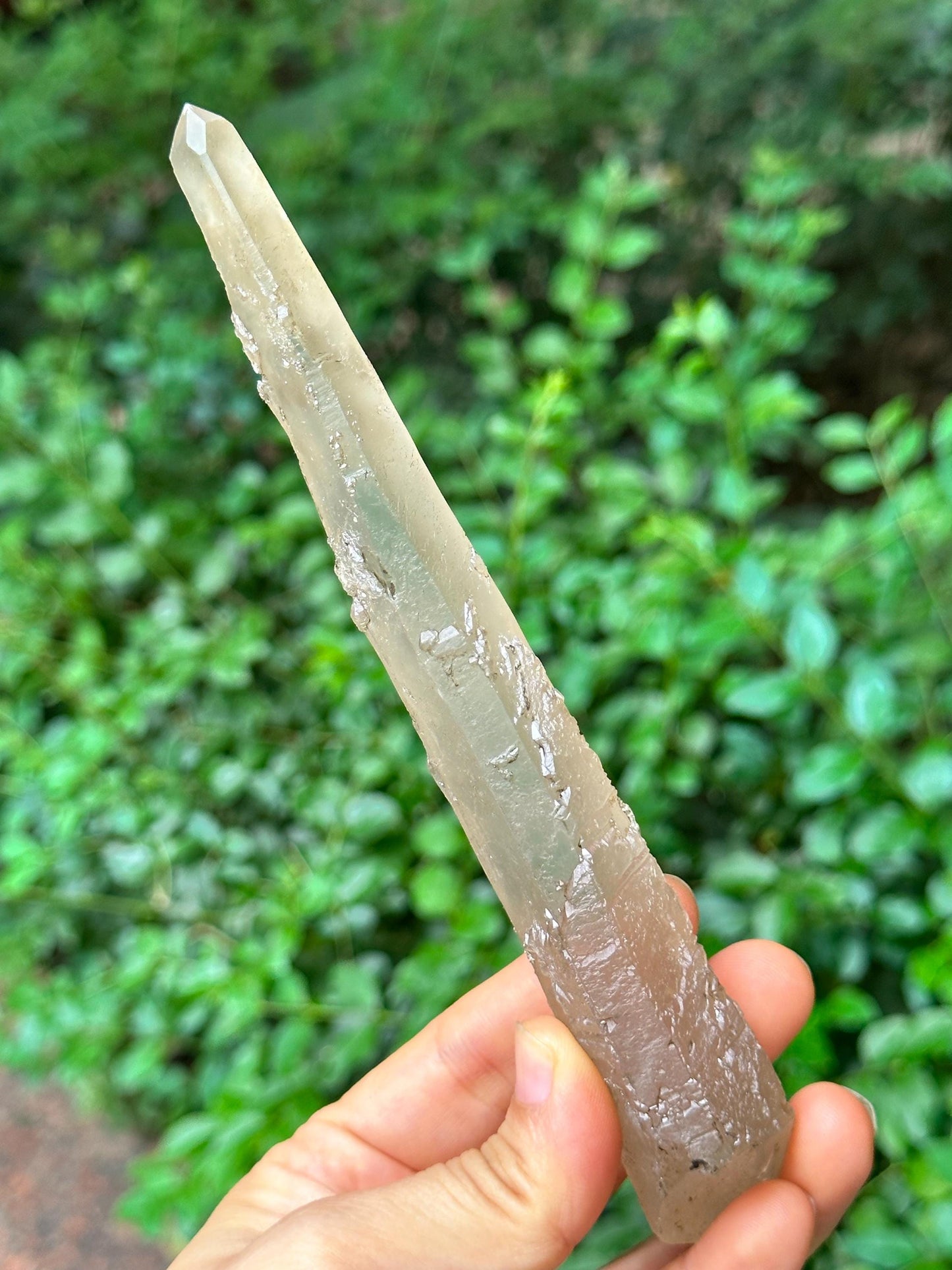 Double Terminated Himalayan Laser Quartz Crystal Wand/Pakistan Energy Crystal Reiki/Healing/Meditation/Collection/Generator Crystal -107 g