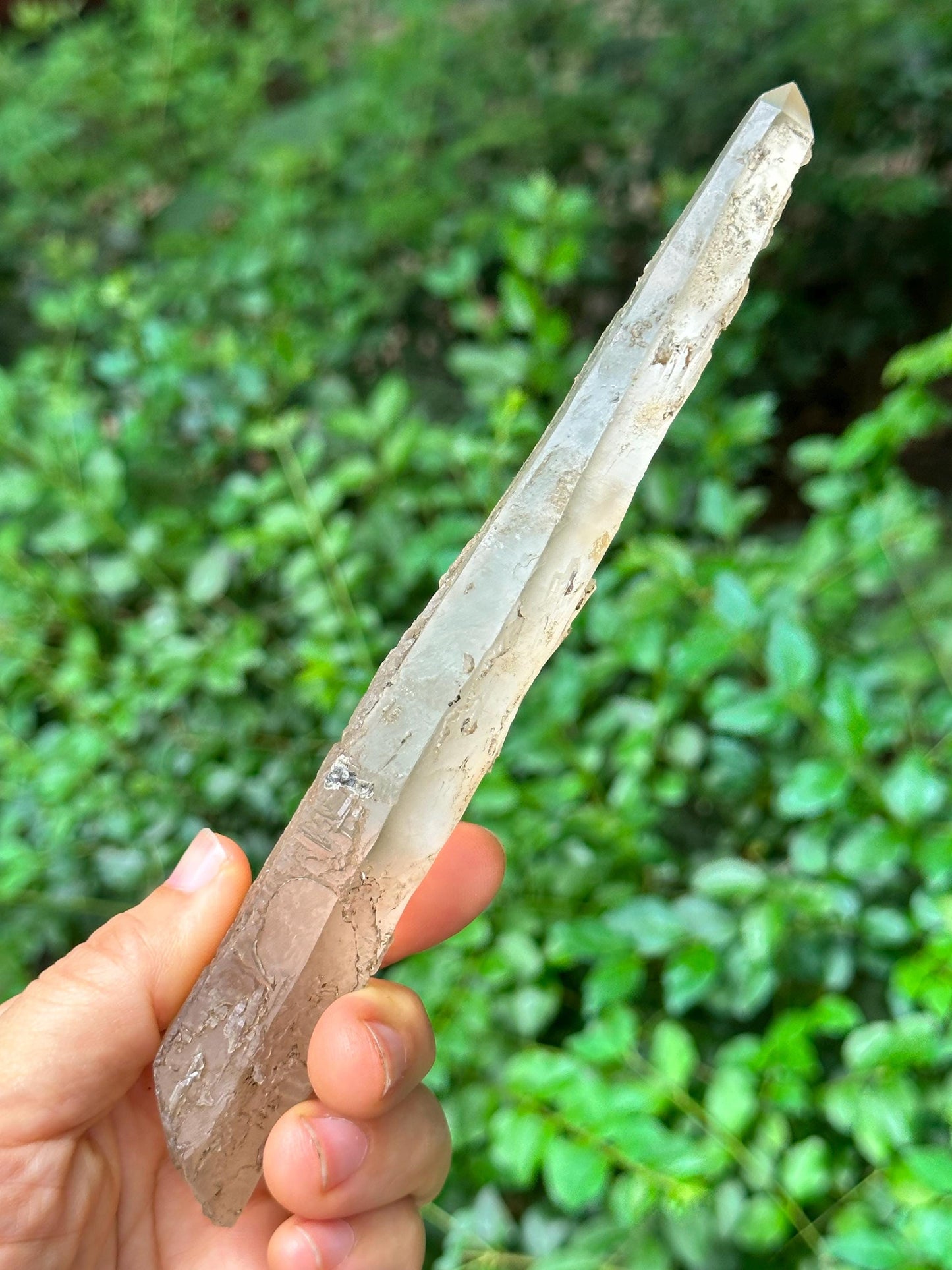 Double Terminated Himalayan Laser Quartz Crystal Wand/Pakistan Energy Crystal Reiki/Healing/Meditation/Collection/Generator Crystal -107 g