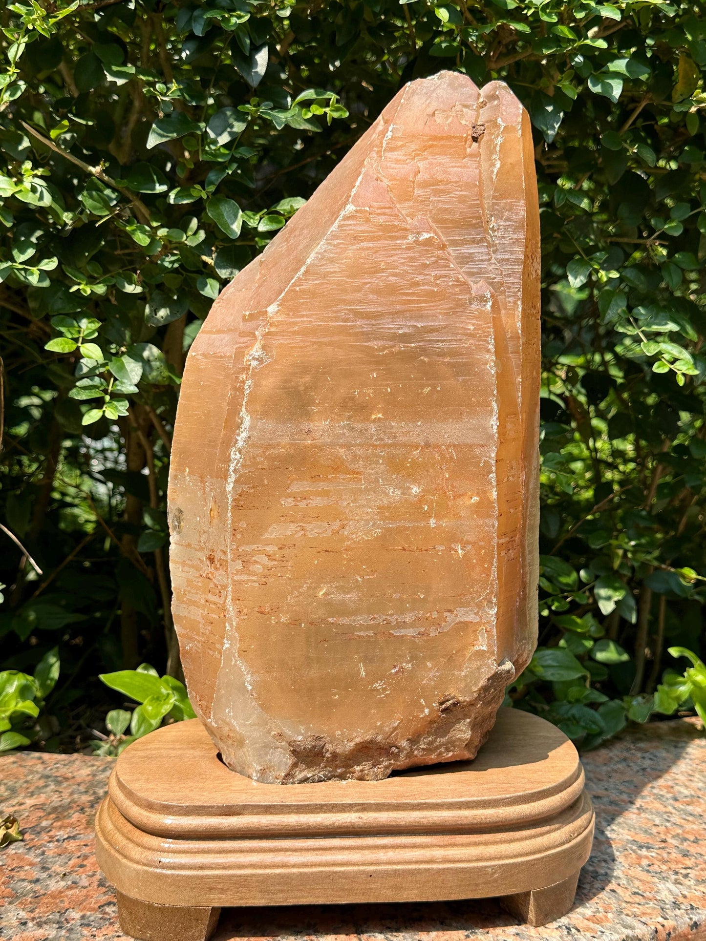 16.1 lbs Natural Huge Tangerine Quartz Single Crystal Point/Hematite Golden Surface Large Knife Crystal/Yellow Stone/Special gift-7260 g