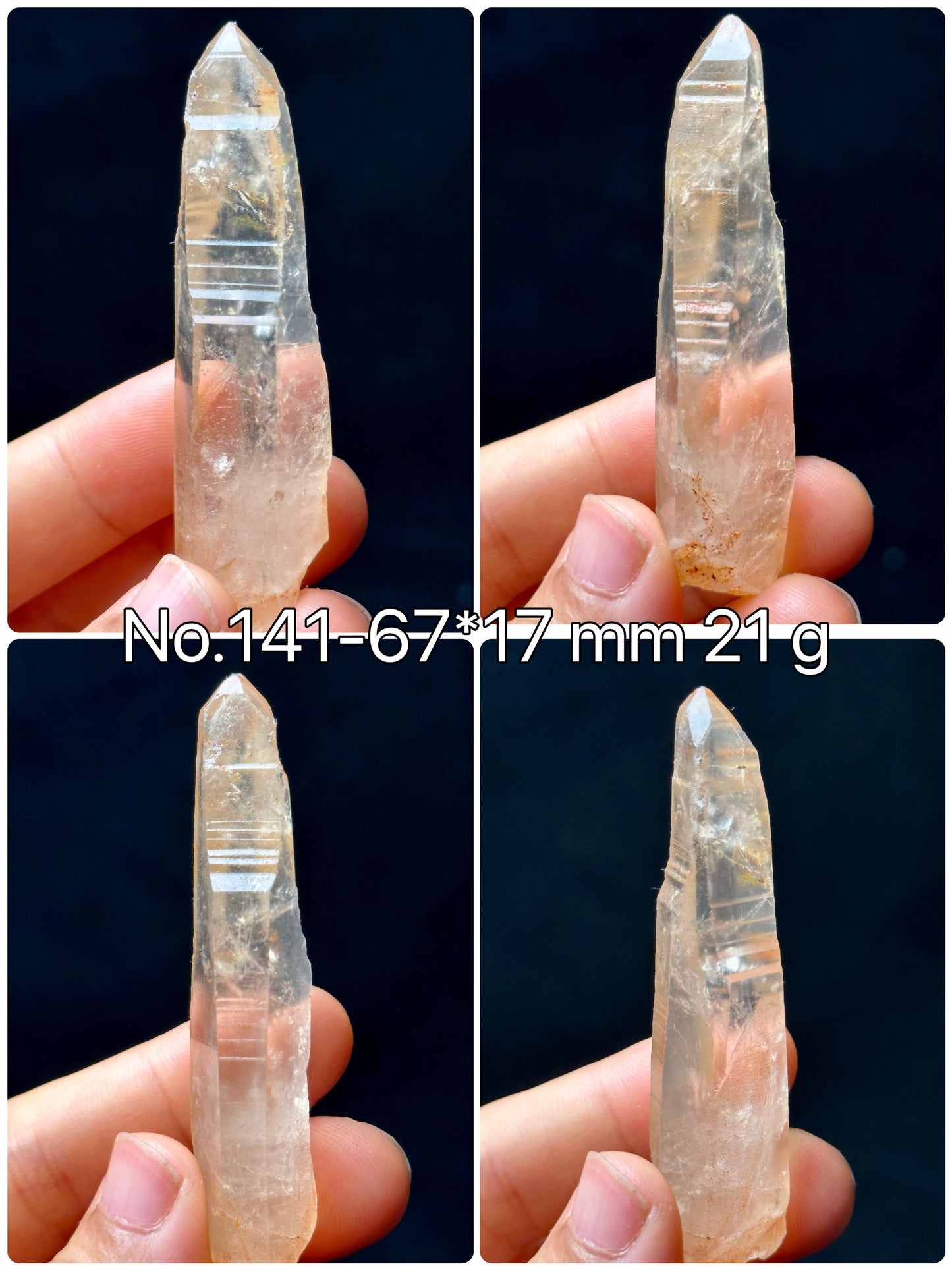 You Pick!Clear Pink Lemurian Seed Quartz Crystal Point for Jewelry Making ,Natural Crystal Beads--undrilled,Mediation,Zen,Reiki,Aura Crystal