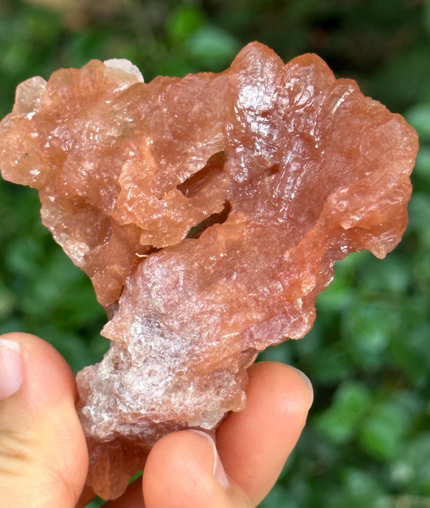 Shining Tangerine Rose Quartz Flower Crystal Cluster/Red Hematite Quartz Crystal/Abundance Crystals/Crystal Collection/Healing Crystal-66 g