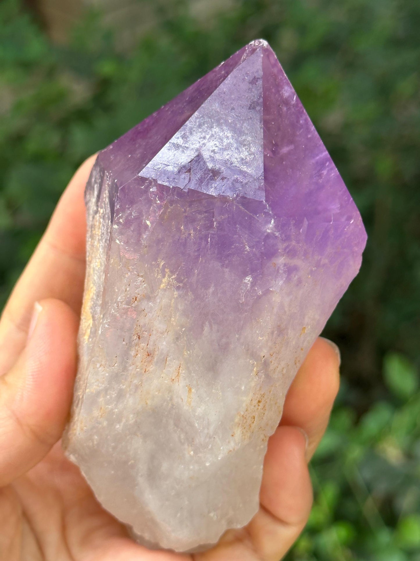 Natural Amethyst Quartz Crystal Point/Specimen/Super Energy Healing Crystals/Reiki-394 g