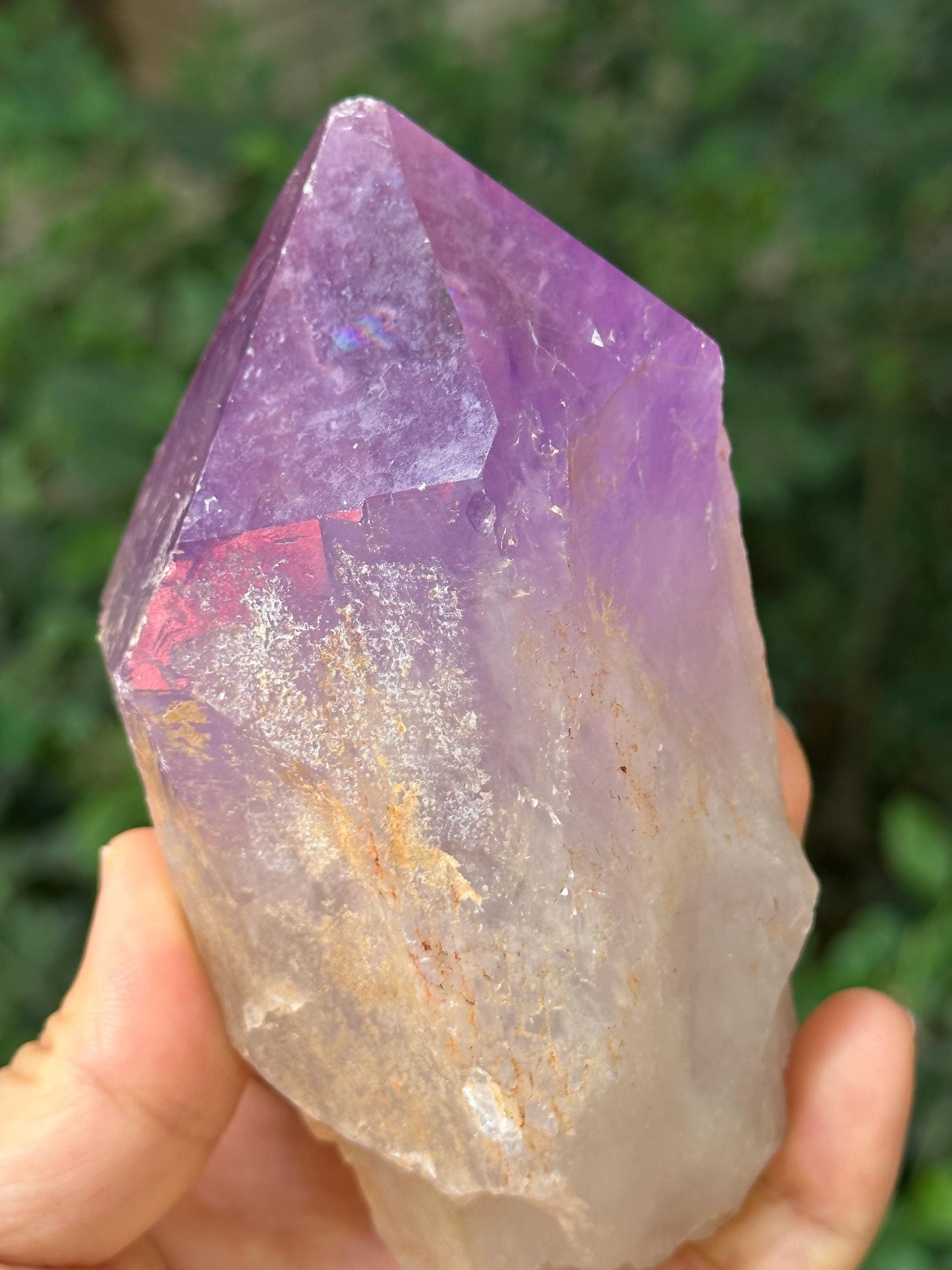 Natural Amethyst Quartz Crystal Point/Specimen/Super Energy Healing Crystals/Reiki-394 g