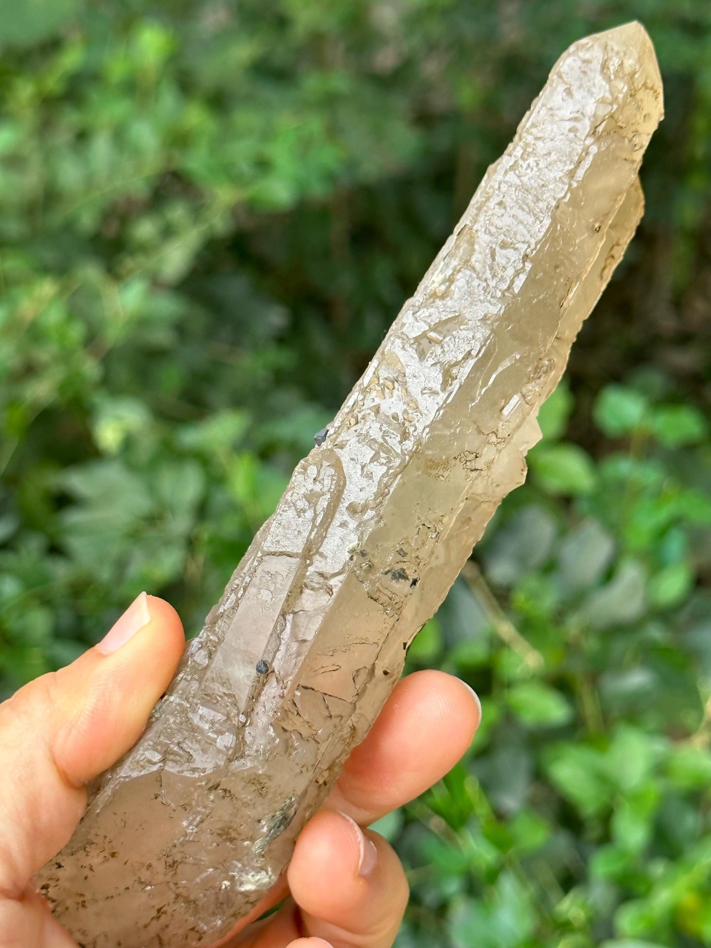 Natural Quartz Special Rune Nirvana Tantric Twins Crystal Point/Self-healed Crystal/Erosioned Energy Crystal/Reiki/Healing/Meditation-214 g