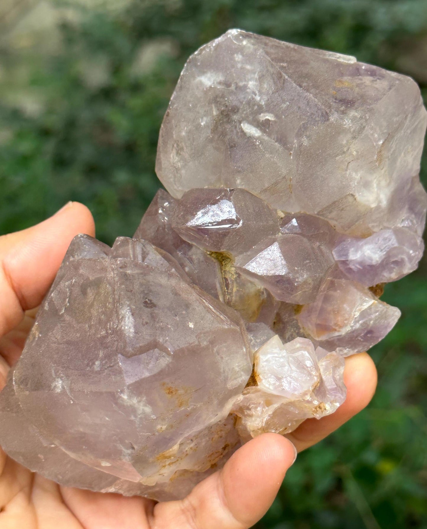 Herkimer Amethyst Crystal Double Terminated Quartz Crystal Cluster/DT Crystal/Crystal Collection/Meditation/Reiki/Healing Crystal-594 g