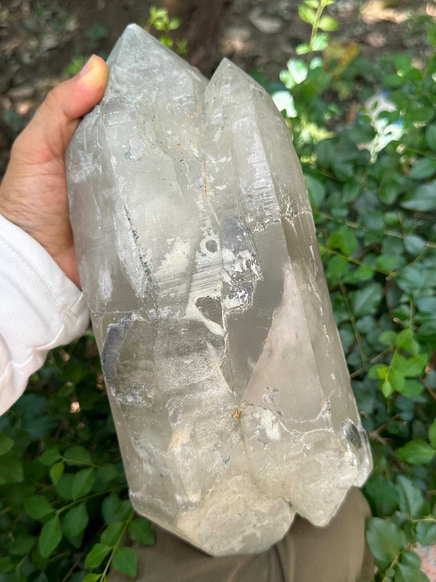 9.8 lbs Huge Himalayan Twins Double Terminated Quartz Crystal/ET Crystal Collection/Meditation/Reiki/Healing Crystal-4421 g