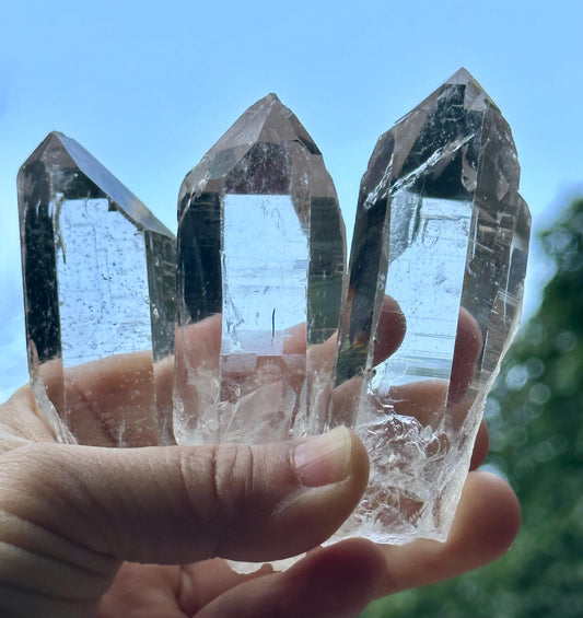 You Pick! Perfect Clear Himalayan Quartz Solar Crystal for Meditation/Energy Crystal/Reiki/Healing Crystal/Worry Stone/Pocket Stone