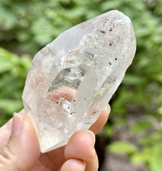 Clear Strawberry Crystal Double Terminated Quartz Crystal/Crystal Collection/Meditation/Reiki/Healing Crystal-129 g