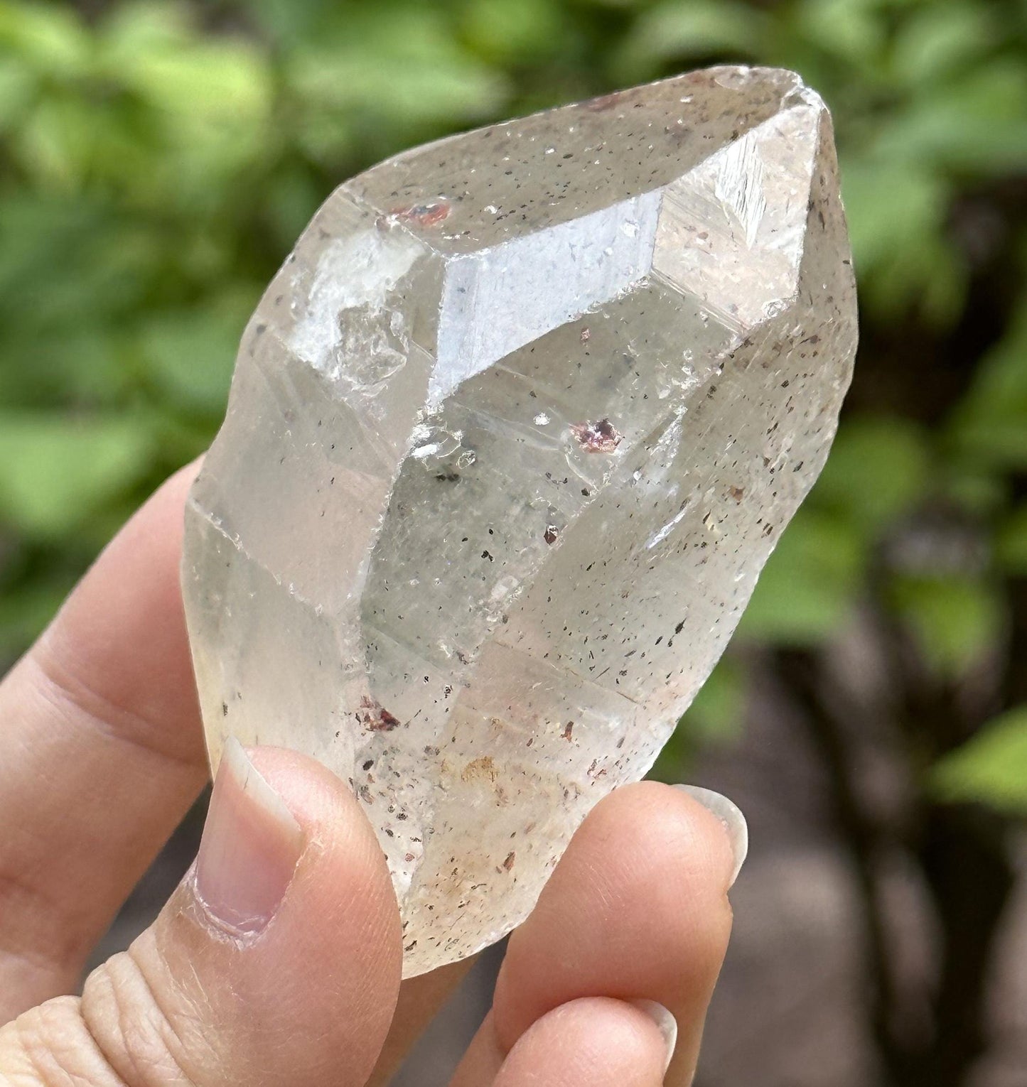 Clear Strawberry Crystal Double Terminated Quartz Crystal/Crystal Collection/Meditation/Reiki/Healing Crystal-123 g