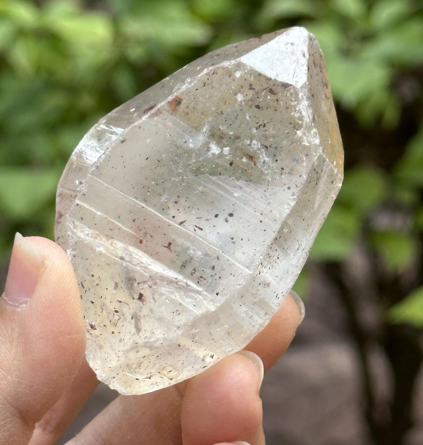 Clear Strawberry Crystal Double Terminated Quartz Crystal/Crystal Collection/Meditation/Reiki/Healing Crystal-123 g