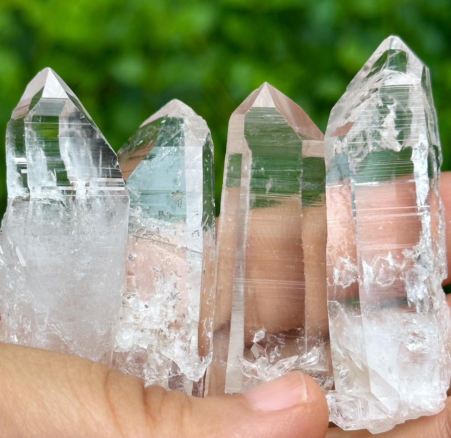 You Pick!Clear Shining Colombian Lemurian Seed Quartz Crystal Point for Jewelry Making ,Healing Crystal Beads--undrilled,Mediation,Zen,Reiki