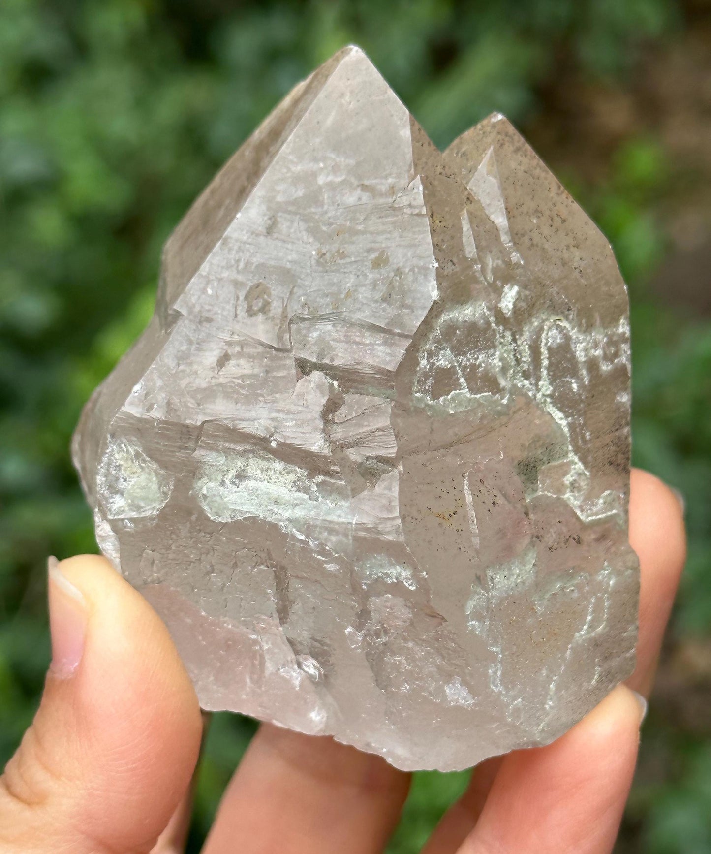 Himalayan Tantric Twins Quartz Castle Crystal Point/Soulmate Crystal/Energy Crystal/Reiki/Healing Crystal/Meditation-217 g