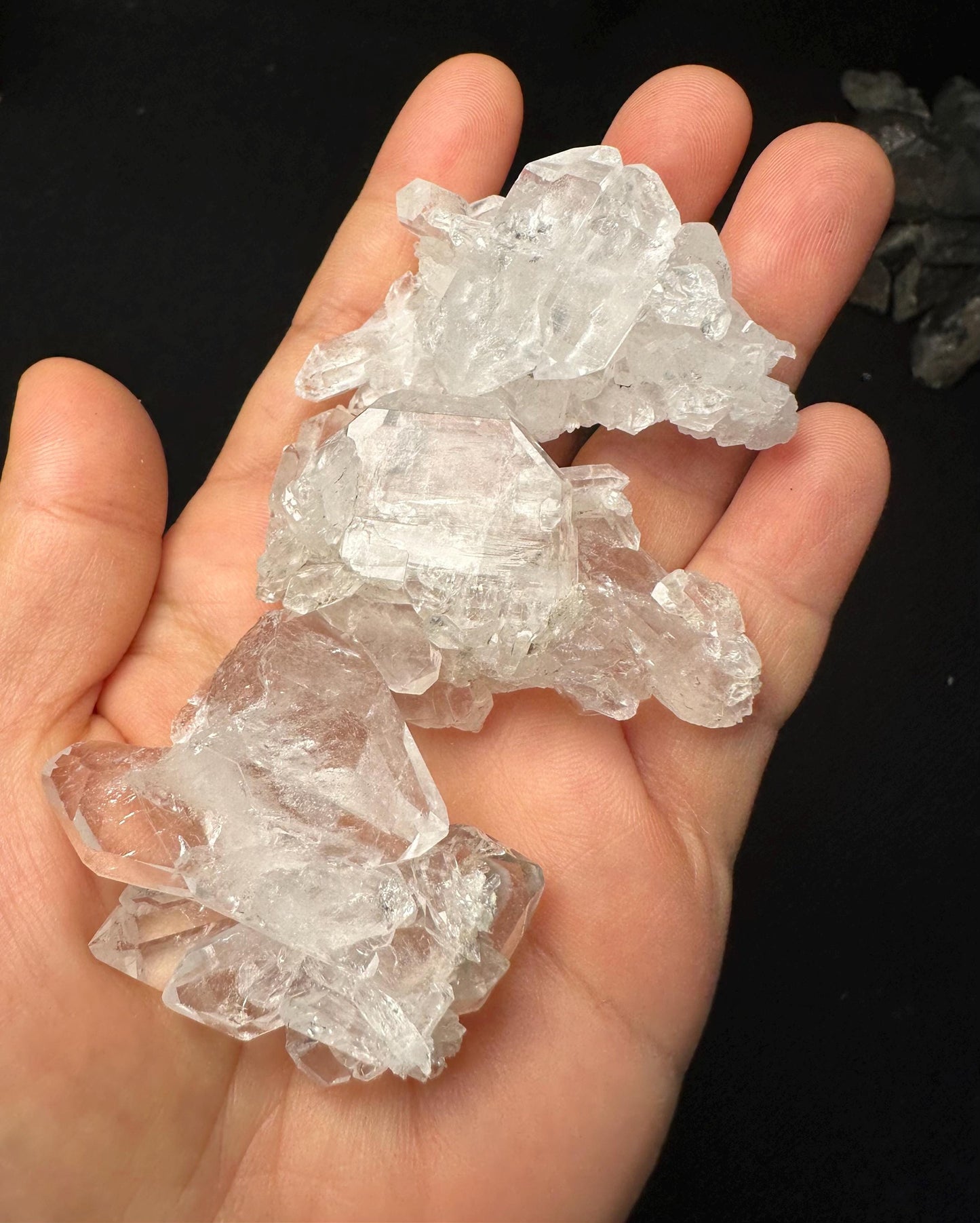 Wholesale Clear Himalayan Faden Quartz Crystal Cluster for Jewelry Making,Natural Energy Crystal Beads-undrilled,Mediation-Random Selected!