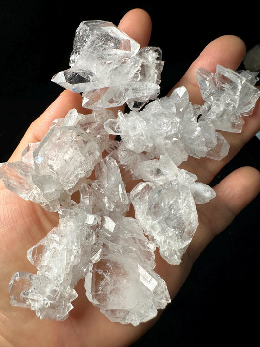 Wholesale Clear Himalayan Faden Quartz Crystal Cluster for Jewelry Making,Natural Energy Crystal Beads-undrilled,Mediation-Random Selected!