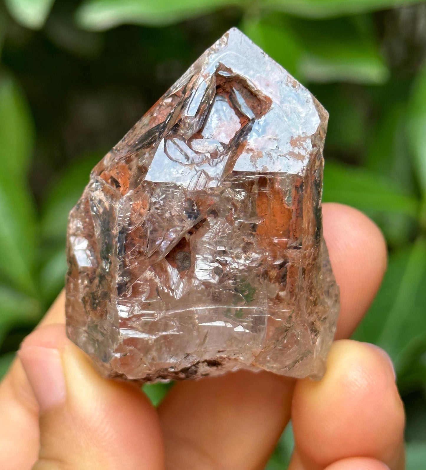 Rare Skeletal Quartz Fenster Crystal with Volcanic Mud Clay/Crystal Specimen/Energy Healing Crystals/Meditation-50 g