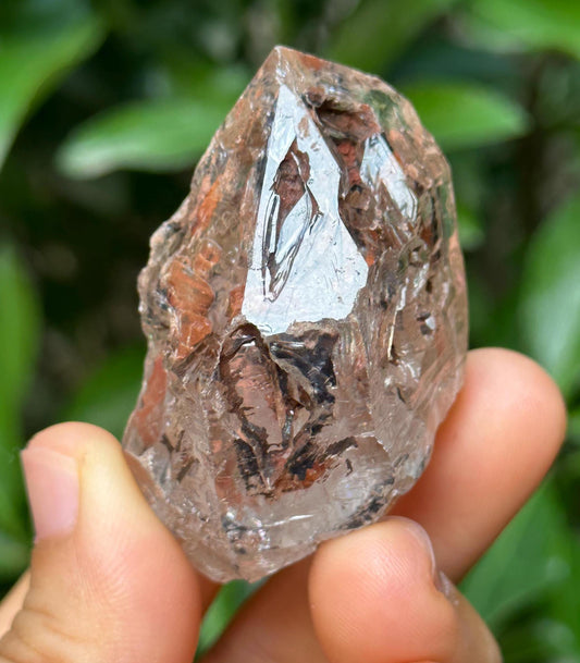 Rare Skeletal Quartz Fenster Crystal with Volcanic Mud Clay/Crystal Specimen/Energy Healing Crystals/Meditation-50 g