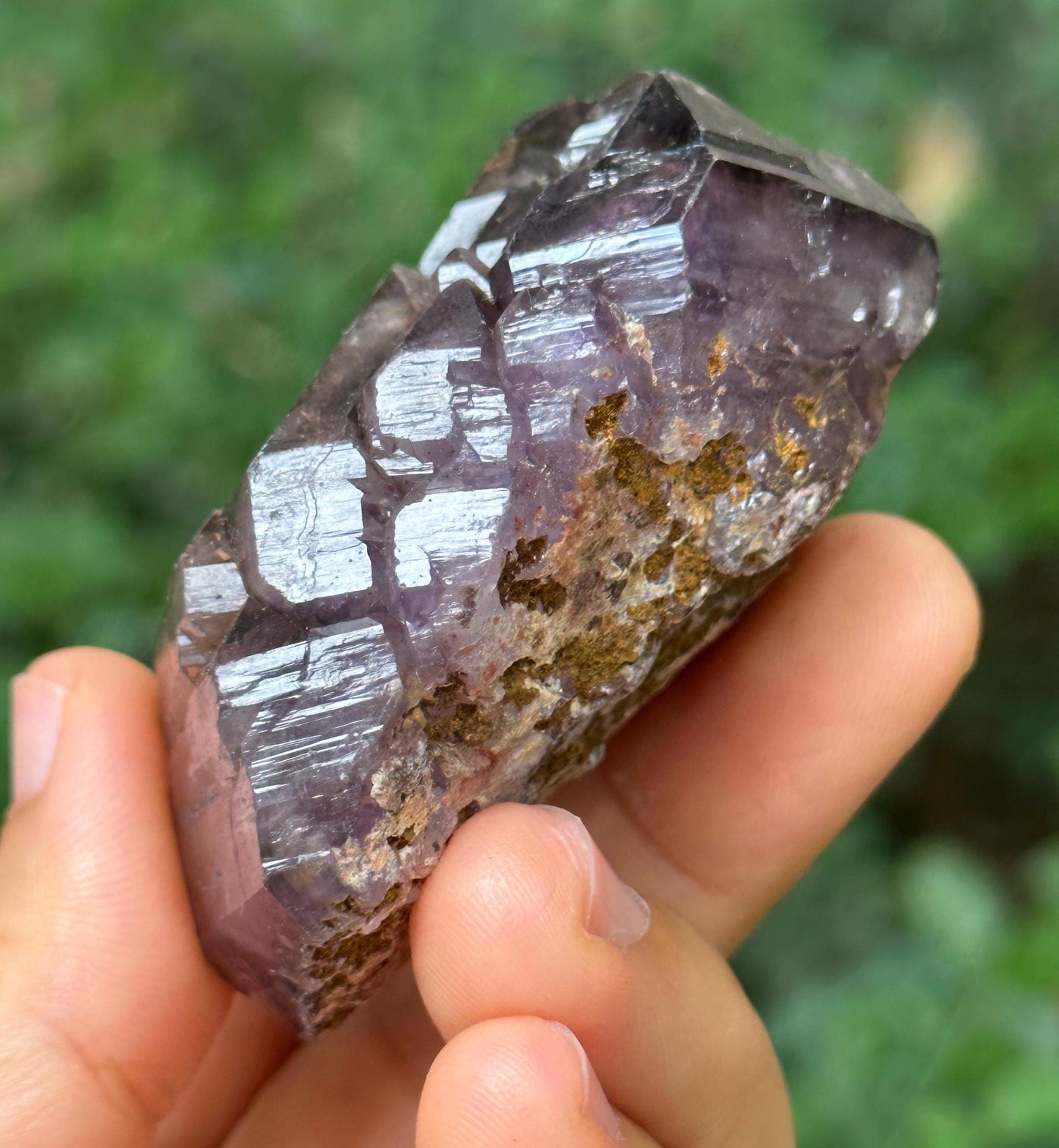 Rare Castle Elestial Super 7 Amethyst Quartz Scepter Crystal Point/Specimen/Super energy Healing Crystals/Reiki-100 g