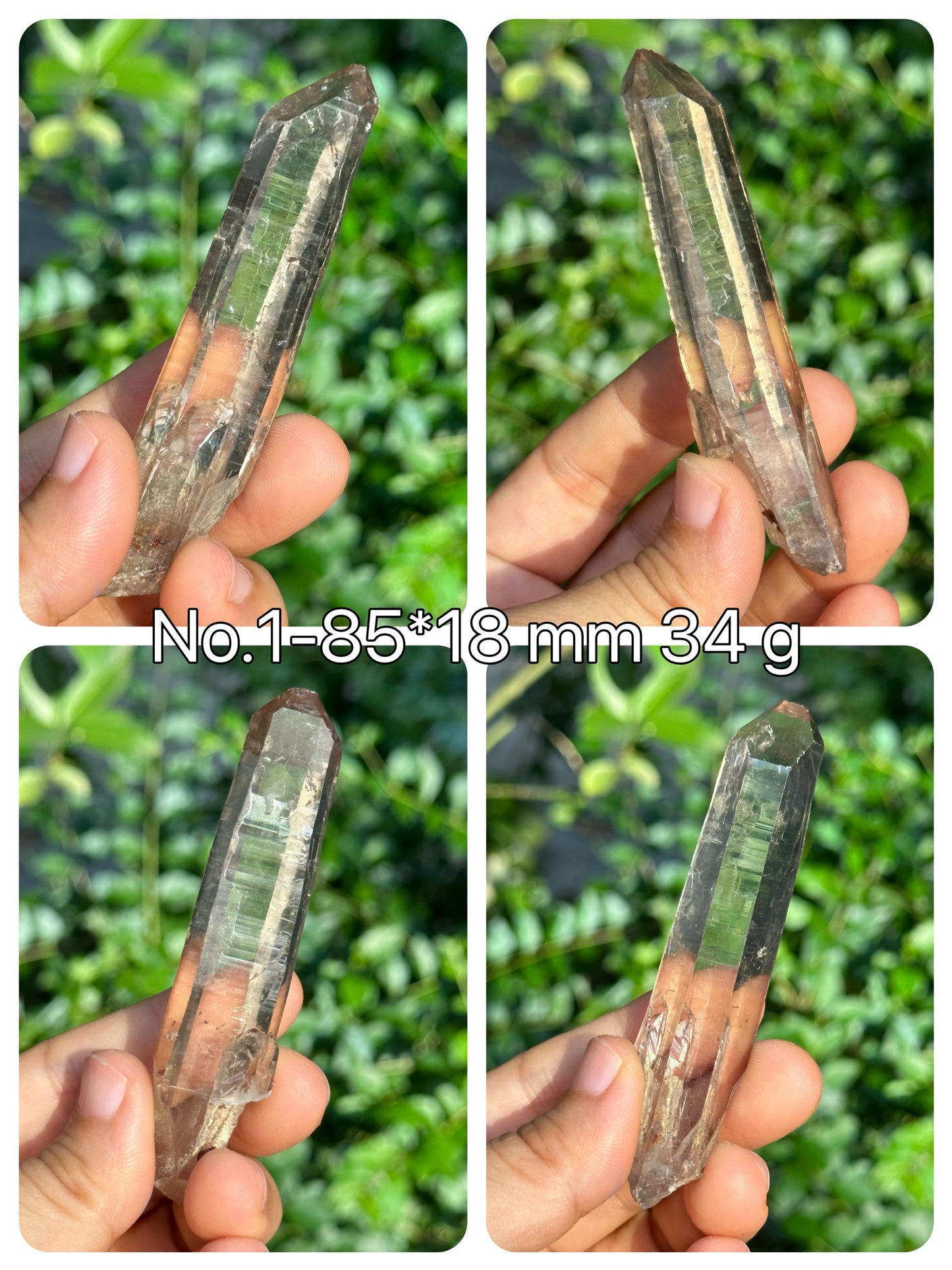 You Pick!Clear Laser Smoky Quartz Crystal Point for Mediation,Zen,Reiki,Aura Crystal,Generator Crystal,Worry Stone,Palm Rock