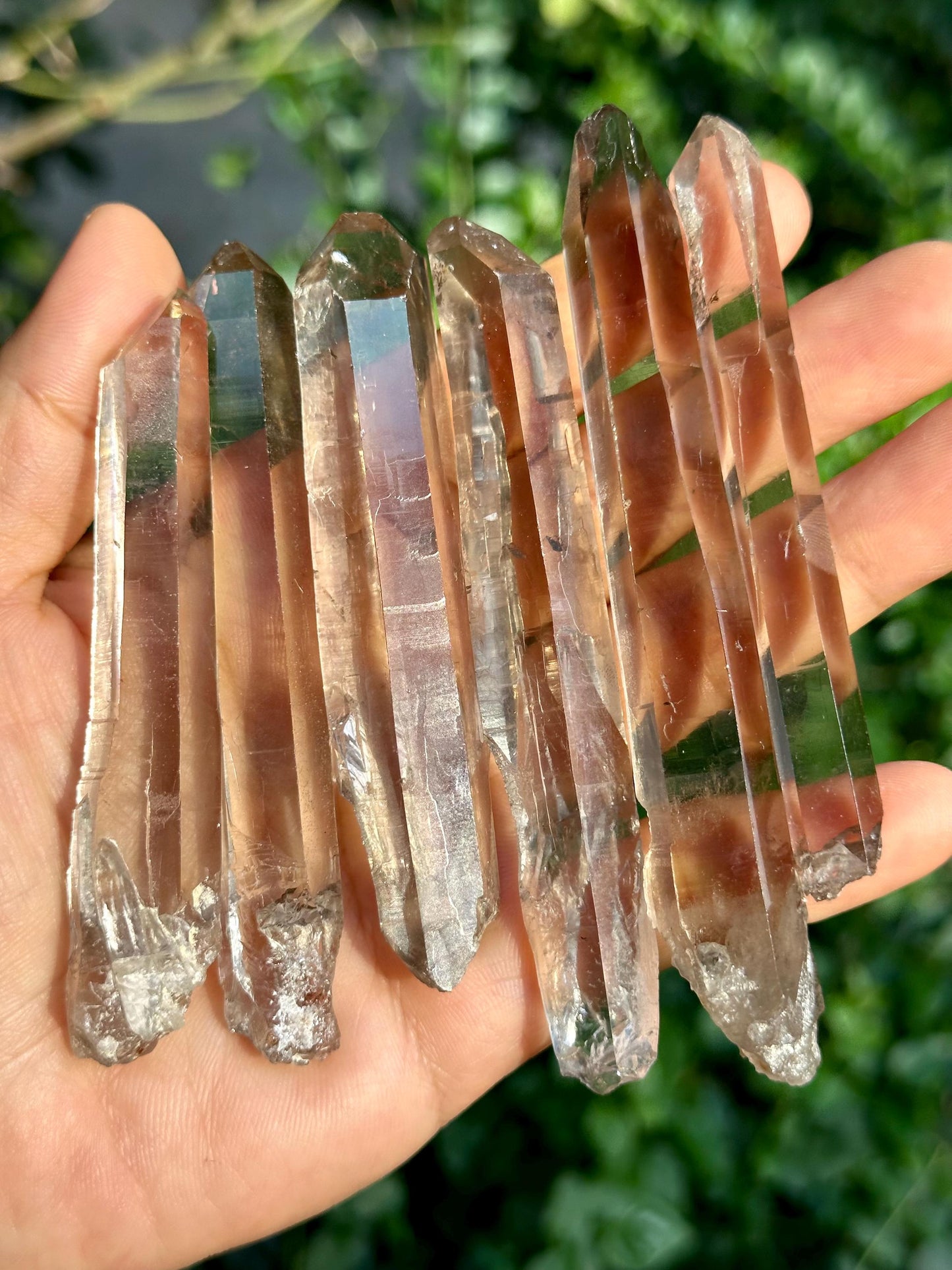 You Pick!Clear Laser Smoky Quartz Crystal Point for Mediation,Zen,Reiki,Aura Crystal,Generator Crystal,Worry Stone,Palm Rock