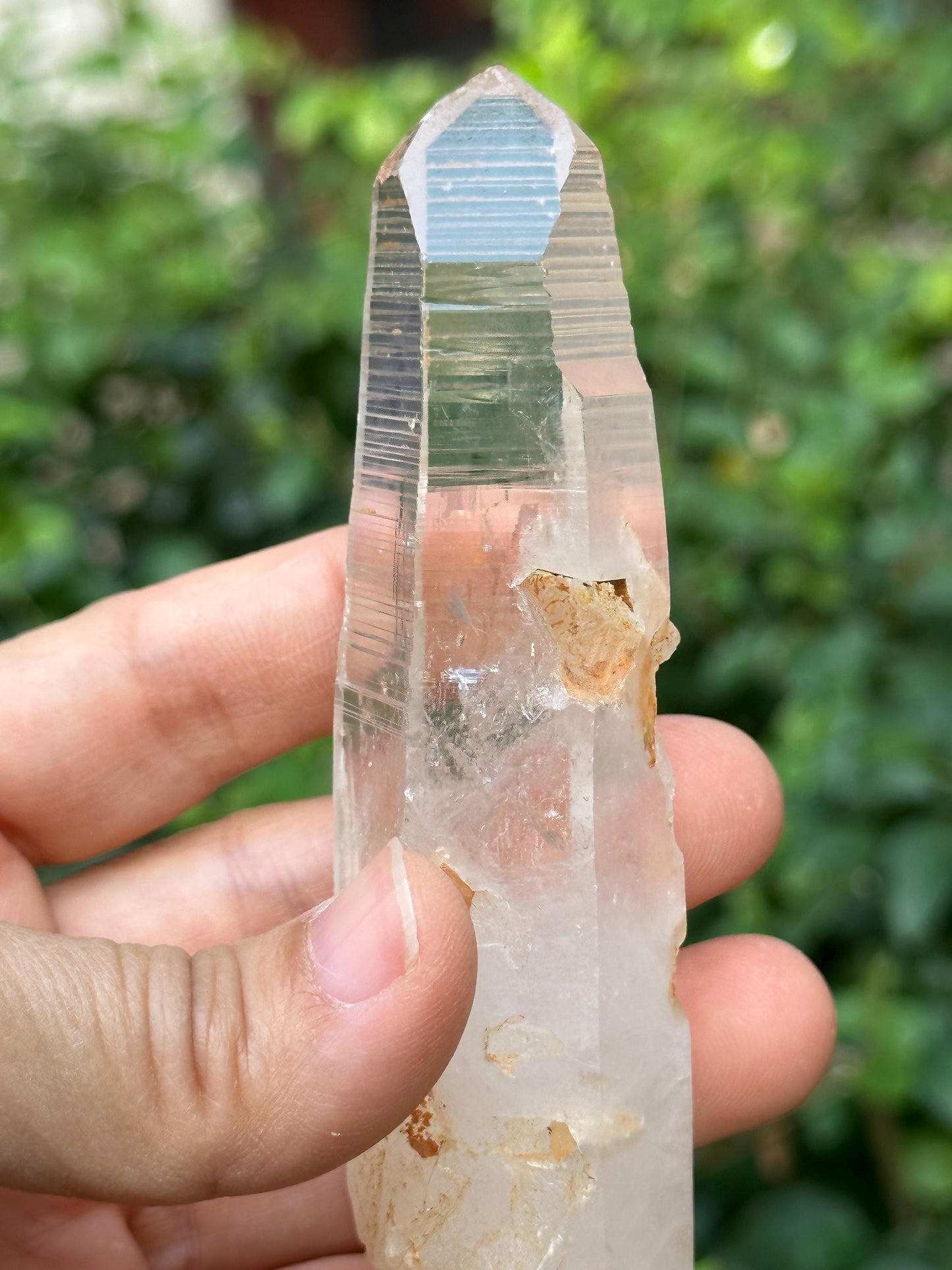 Perfect Clear Himalayan Lemurian Seeds Quartz Crystal/Inner Child/Akashic Striation Energy Crystal/Reiki/Healing Crystal/Meditation-109 g