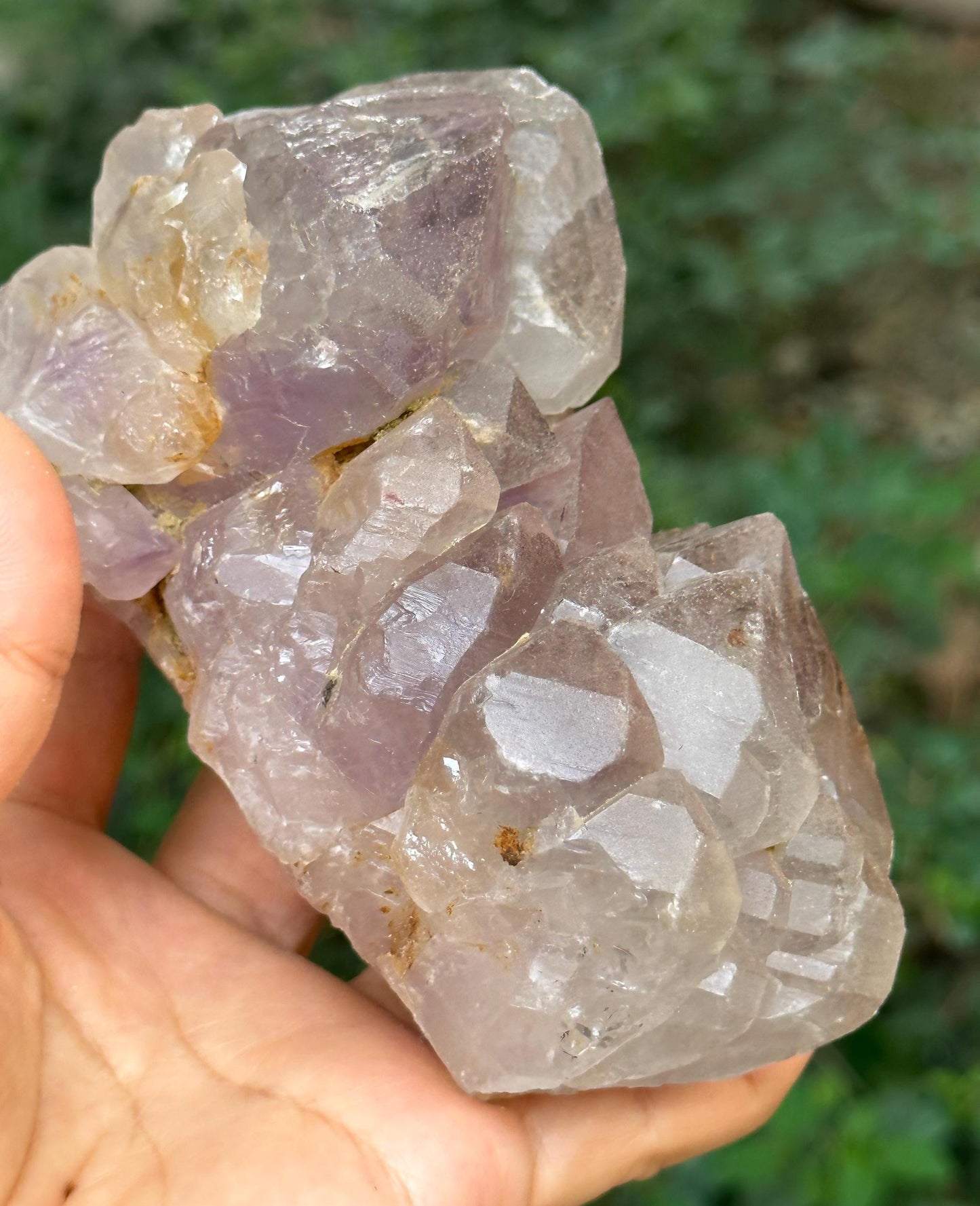 Herkimer Amethyst Crystal Double Terminated Quartz Crystal Cluster/DT Crystal/Crystal Collection/Meditation/Reiki/Healing Crystal-594 g