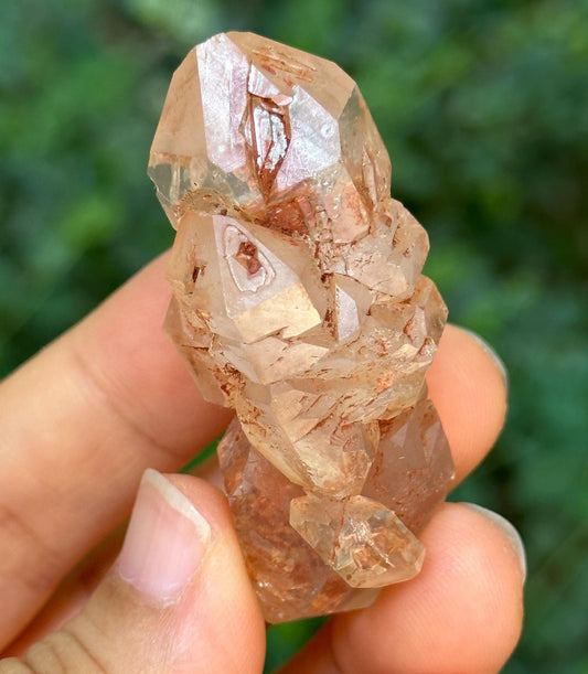 Rare Double Terminated Fenster Skeletal Quartz Enhydro Elestial Crystal Cluster with Cavity Included/Collection/Energy-31 g