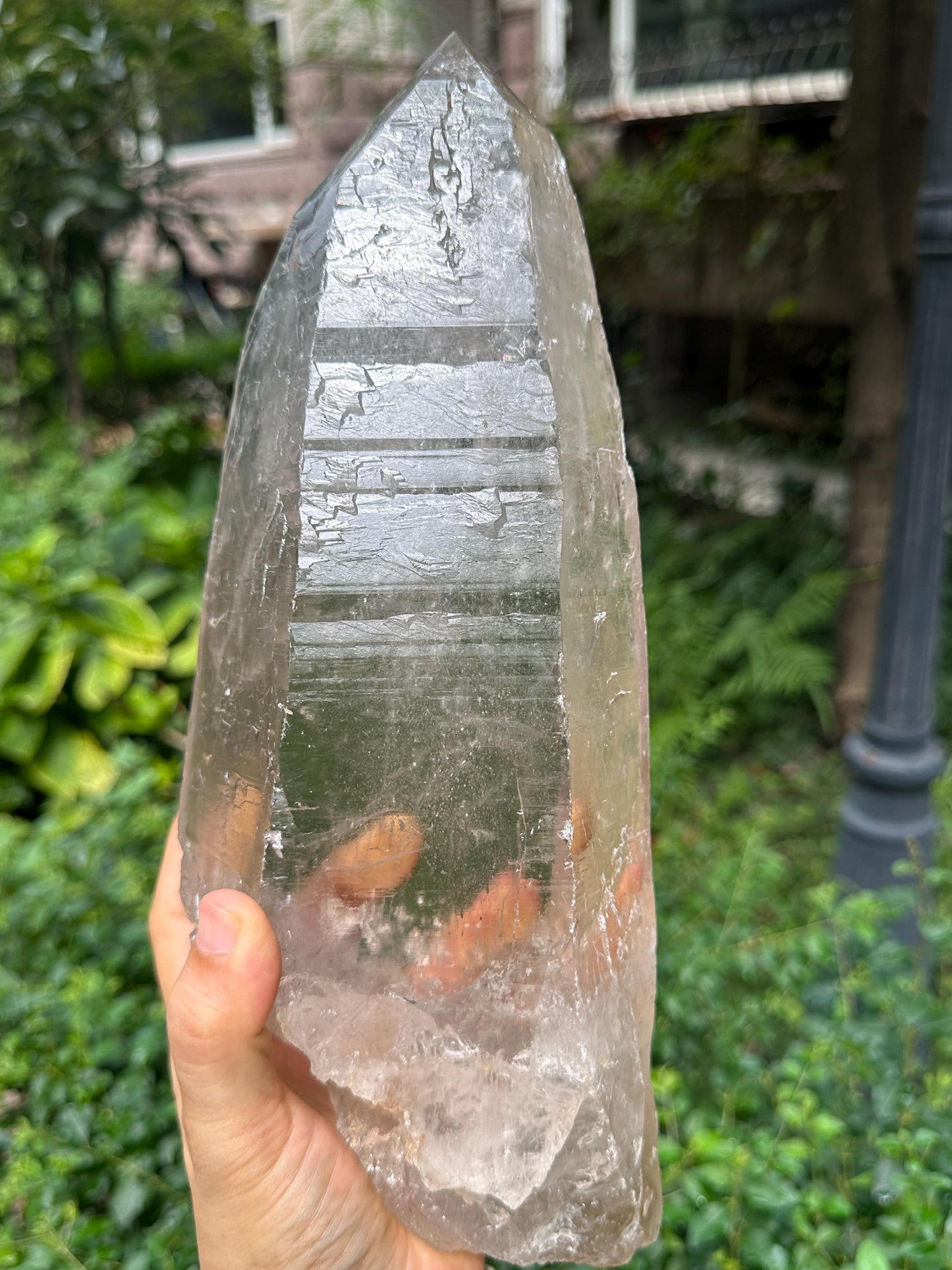 7.4 lbs Large Clear Himalayan Quartz Mosaic Elestial Single Crystal/Raw Energy Crystal/Reiki/Meditation/Collection-3349 g