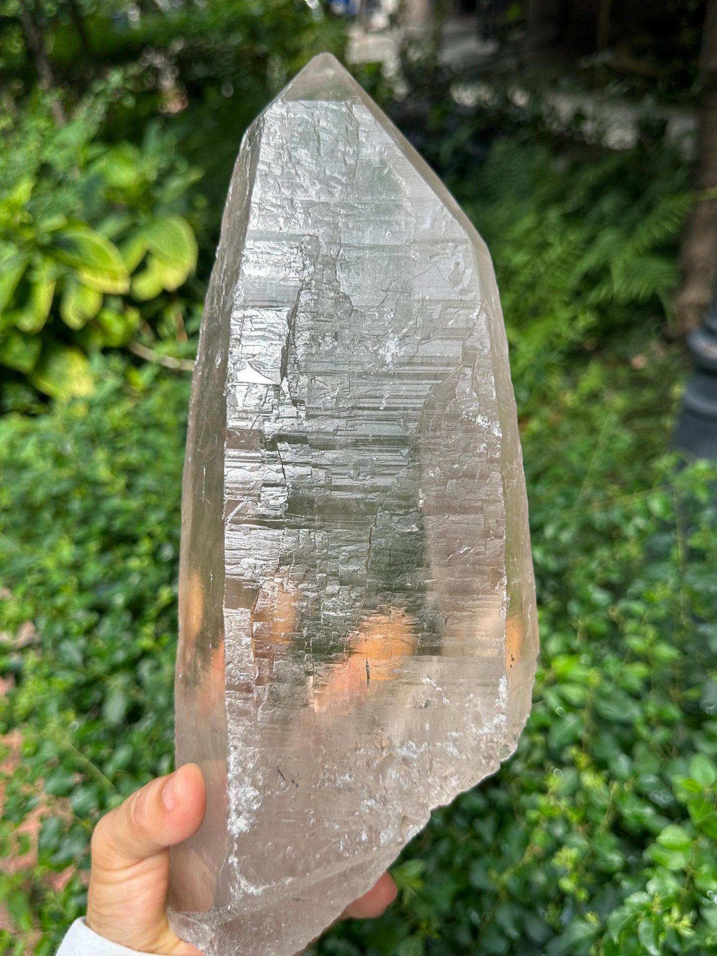 7.4 lbs Large Clear Himalayan Quartz Mosaic Elestial Single Crystal/Raw Energy Crystal/Reiki/Meditation/Collection-3349 g