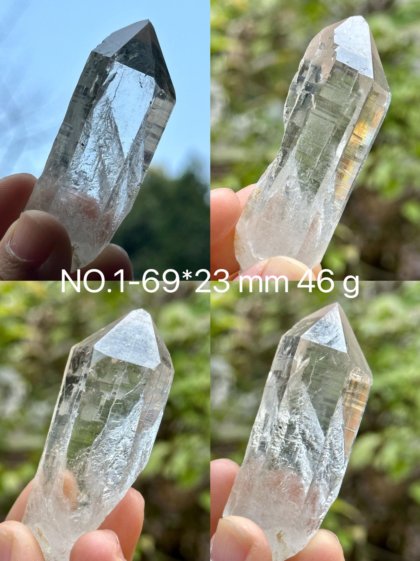 You Pick! Perfect Clear Himalayan Quartz Solar Crystal for Meditation/Energy Crystal/Reiki/Healing Crystal/Worry Stone/Pocket Stone