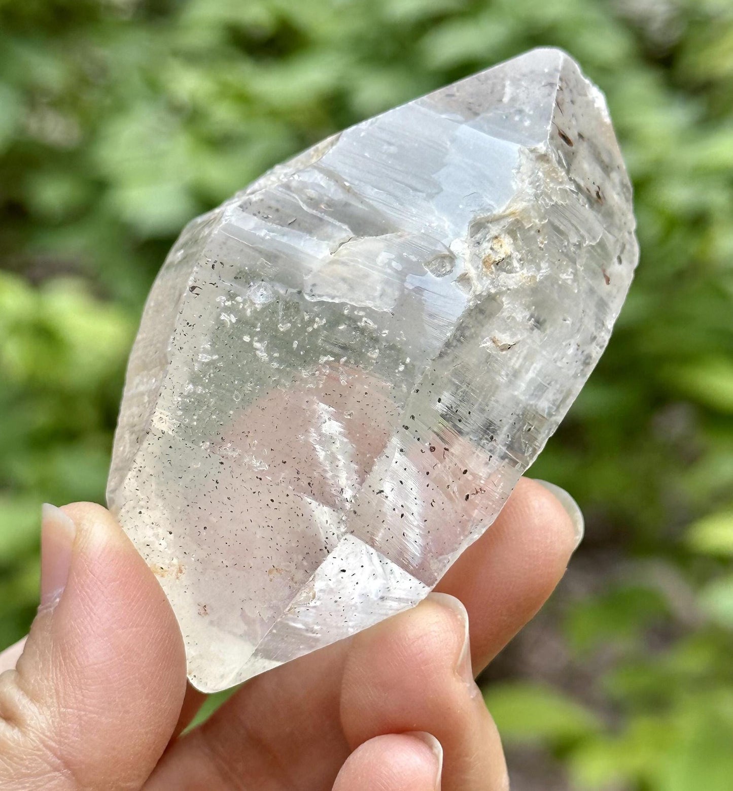 Clear Strawberry Crystal Double Terminated Quartz Crystal/Crystal Collection/Meditation/Reiki/Healing Crystal-129 g