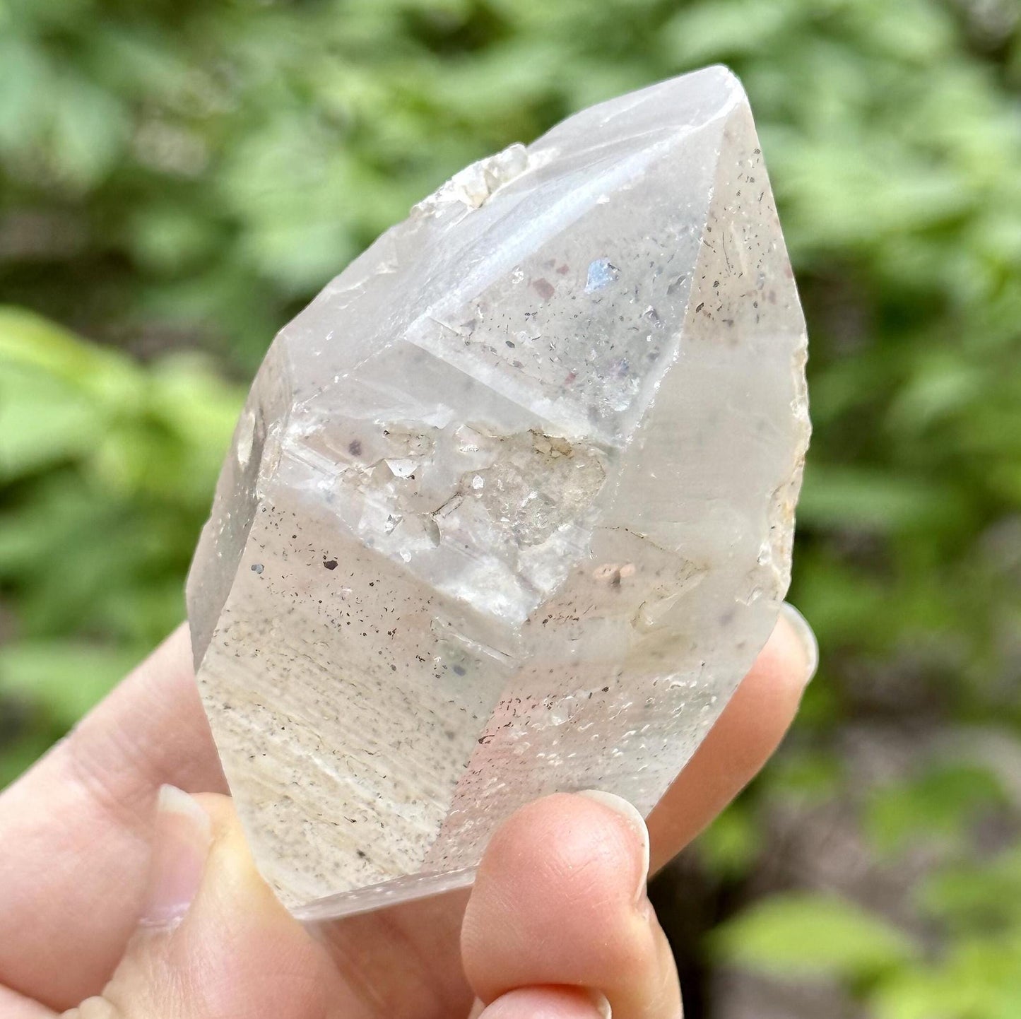 Clear Strawberry Crystal Double Terminated Quartz Crystal/Crystal Collection/Meditation/Reiki/Healing Crystal-129 g