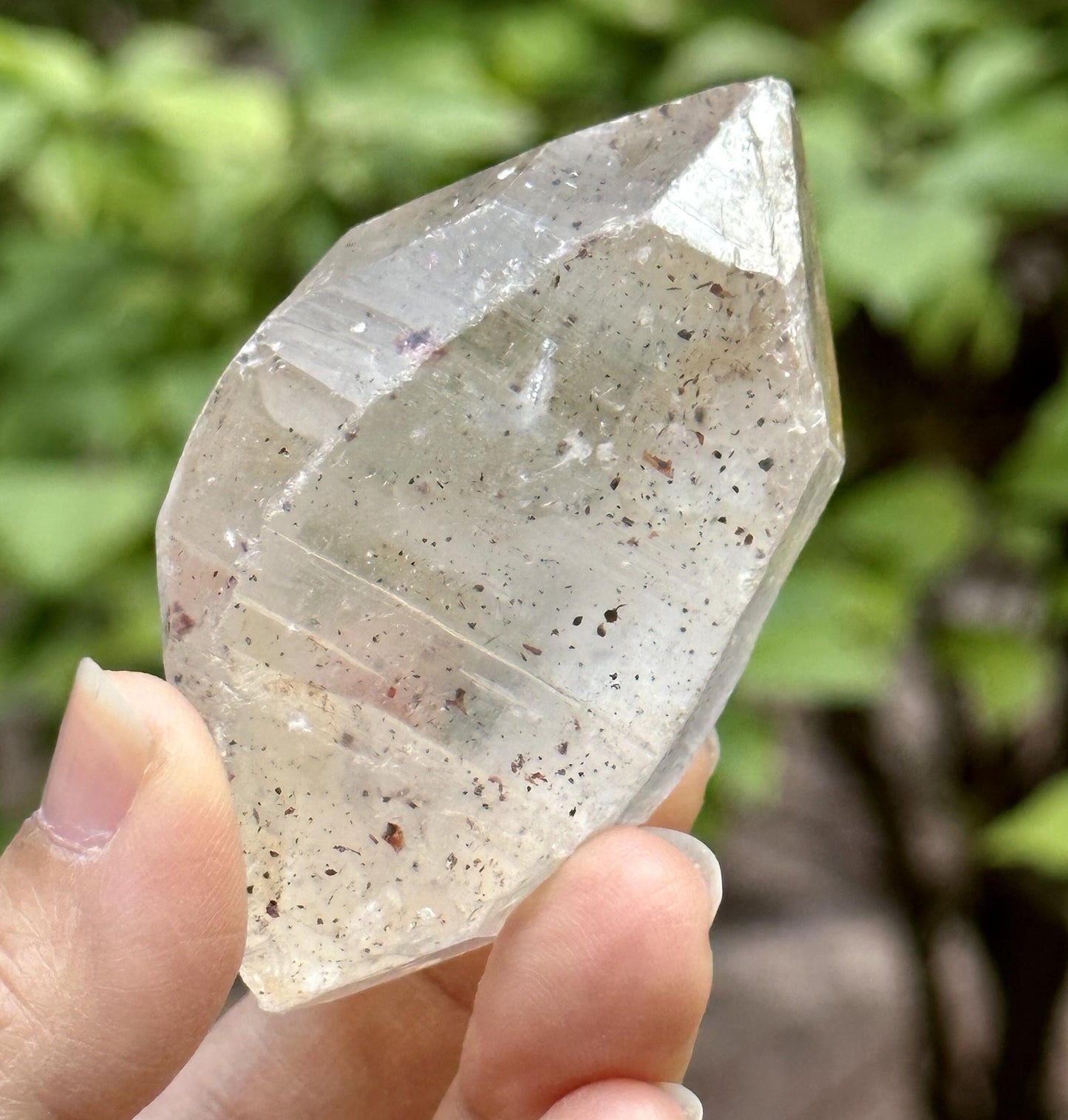 Clear Strawberry Crystal Double Terminated Quartz Crystal/Crystal Collection/Meditation/Reiki/Healing Crystal-123 g