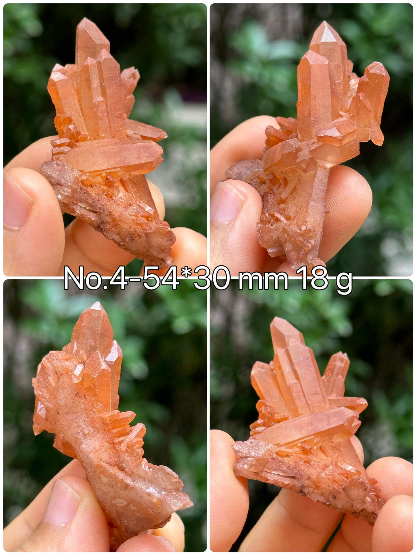 You Pick! Tangerine Red Hematite Quartz Crystal Cluster/Reiki/Healing Crystal/Meditation/Quartz Specimen/Palm Size/Worry Stone/Pocket Stone