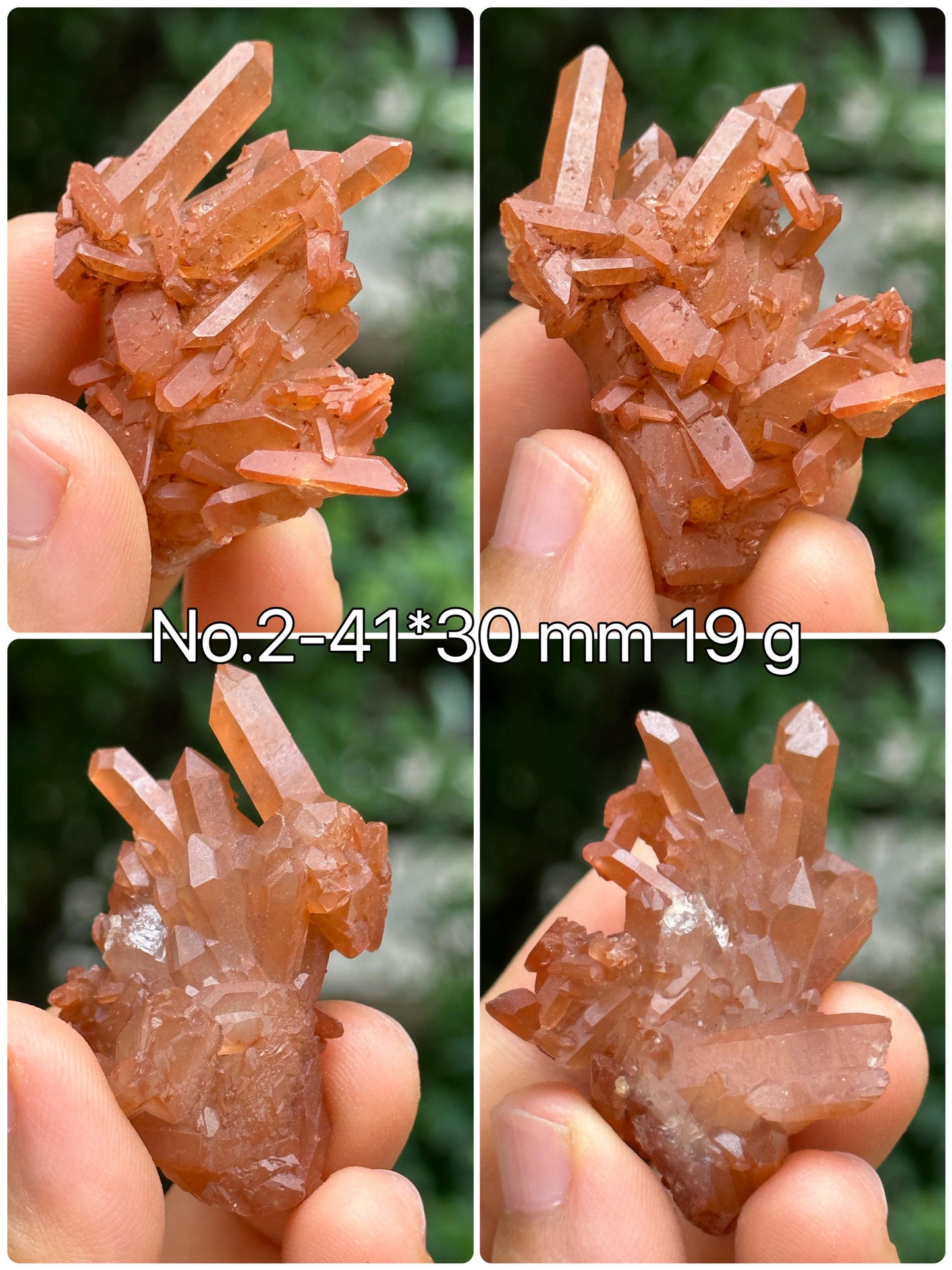 You Pick! Tangerine Red Hematite Quartz Crystal Cluster/Reiki/Healing Crystal/Meditation/Quartz Specimen/Palm Size/Worry Stone/Pocket Stone