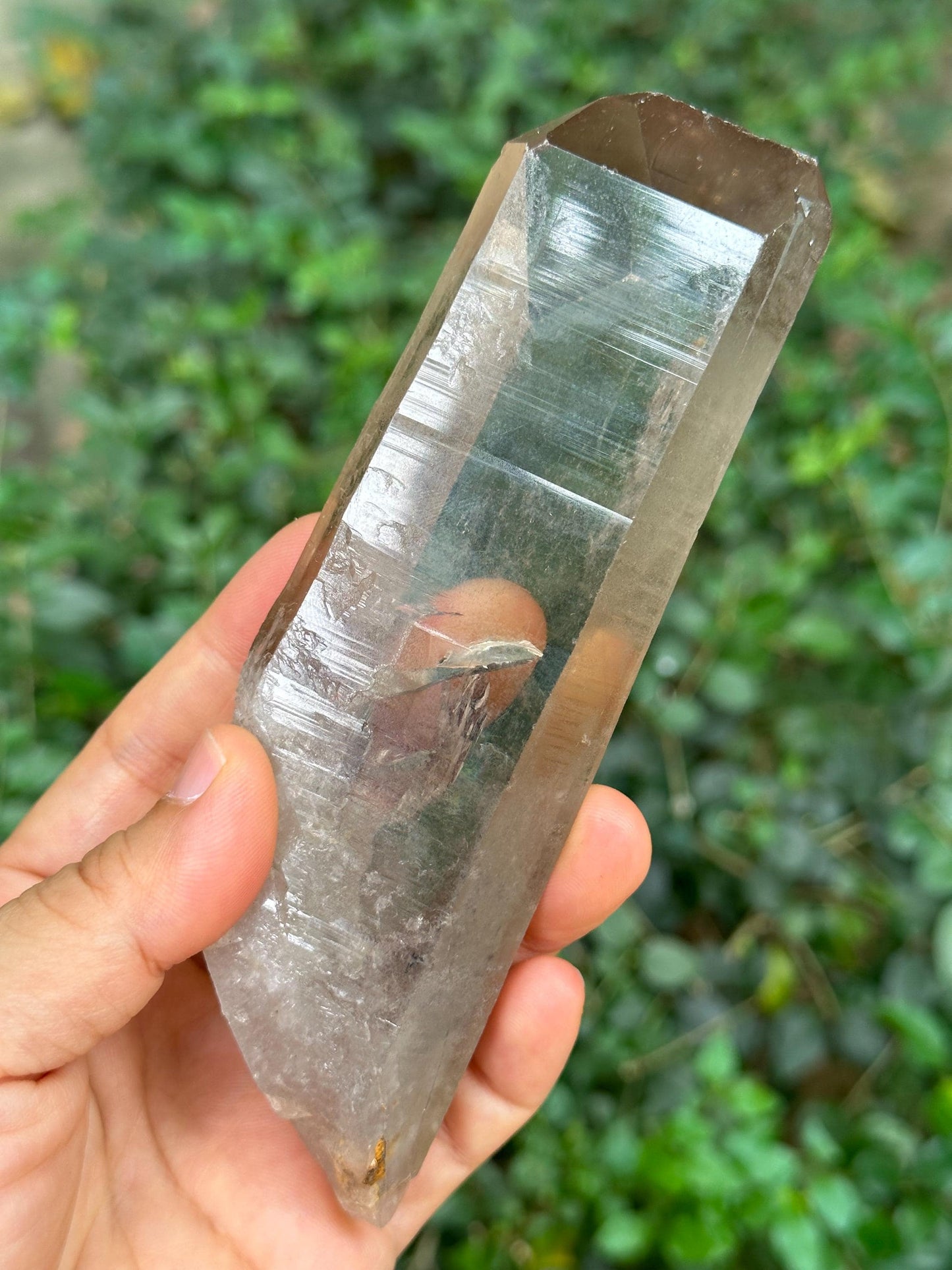 Natural Clear Time Links Smoky Quartz Crystal/Energy Crystal/Reiki/Healing Crystal/Meditation-293 g