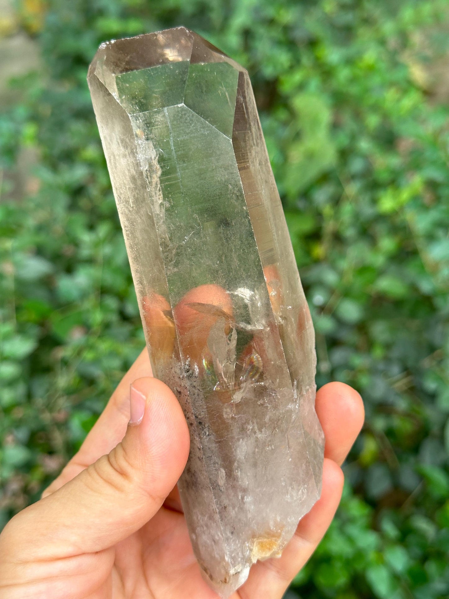 Natural Clear Time Links Smoky Quartz Crystal/Energy Crystal/Reiki/Healing Crystal/Meditation-293 g