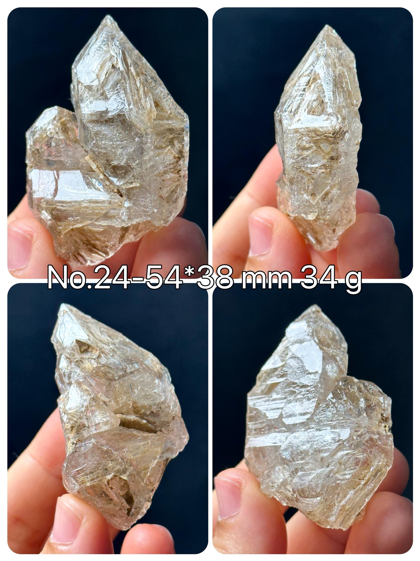 You Pick! Clear Himalayan Skeletal Quartz Fenster Crystal/Double Terminated Golden Clay Skeleton Energy Crystal/Palm-size Crystal Healing