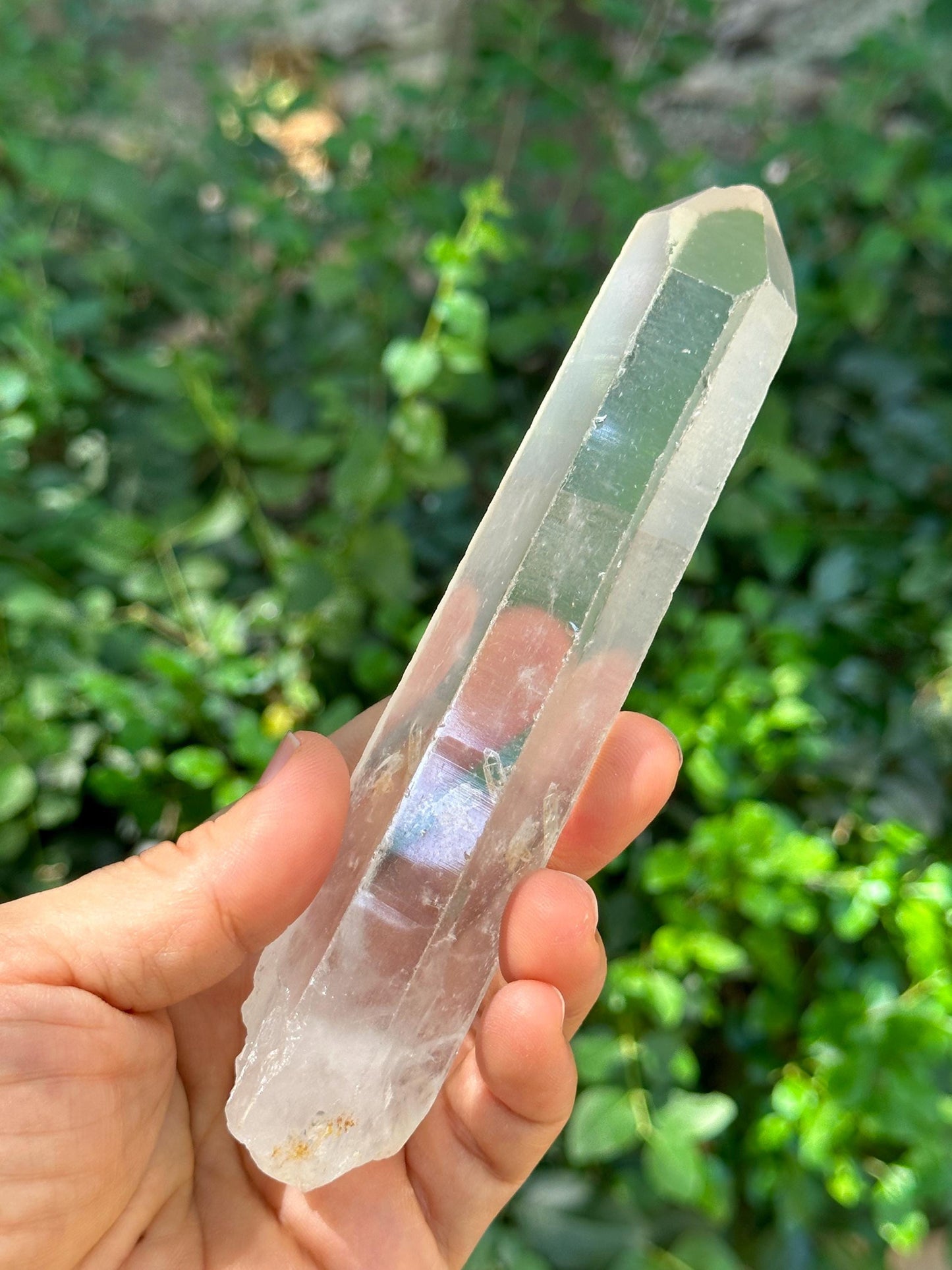 5.7" Clear Long Himalayan Quartz Solar Crystal/ Meditation/Energy Crystal/Reiki/Healing Crystal/Worry Stone/Energy Crystal/Healing Crystal