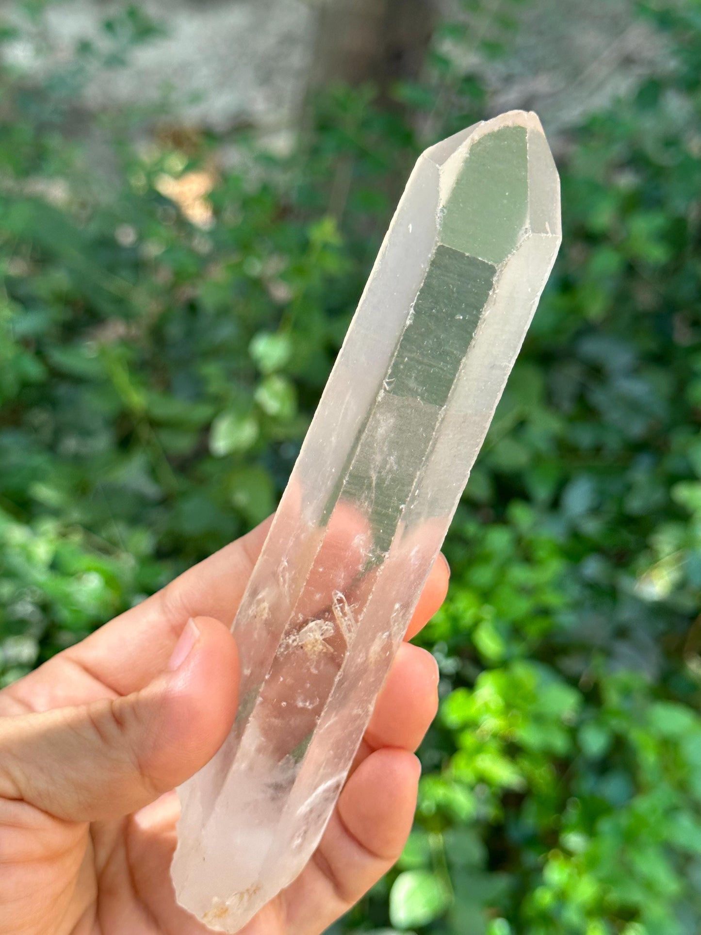 5.7" Clear Long Himalayan Quartz Solar Crystal/ Meditation/Energy Crystal/Reiki/Healing Crystal/Worry Stone/Energy Crystal/Healing Crystal