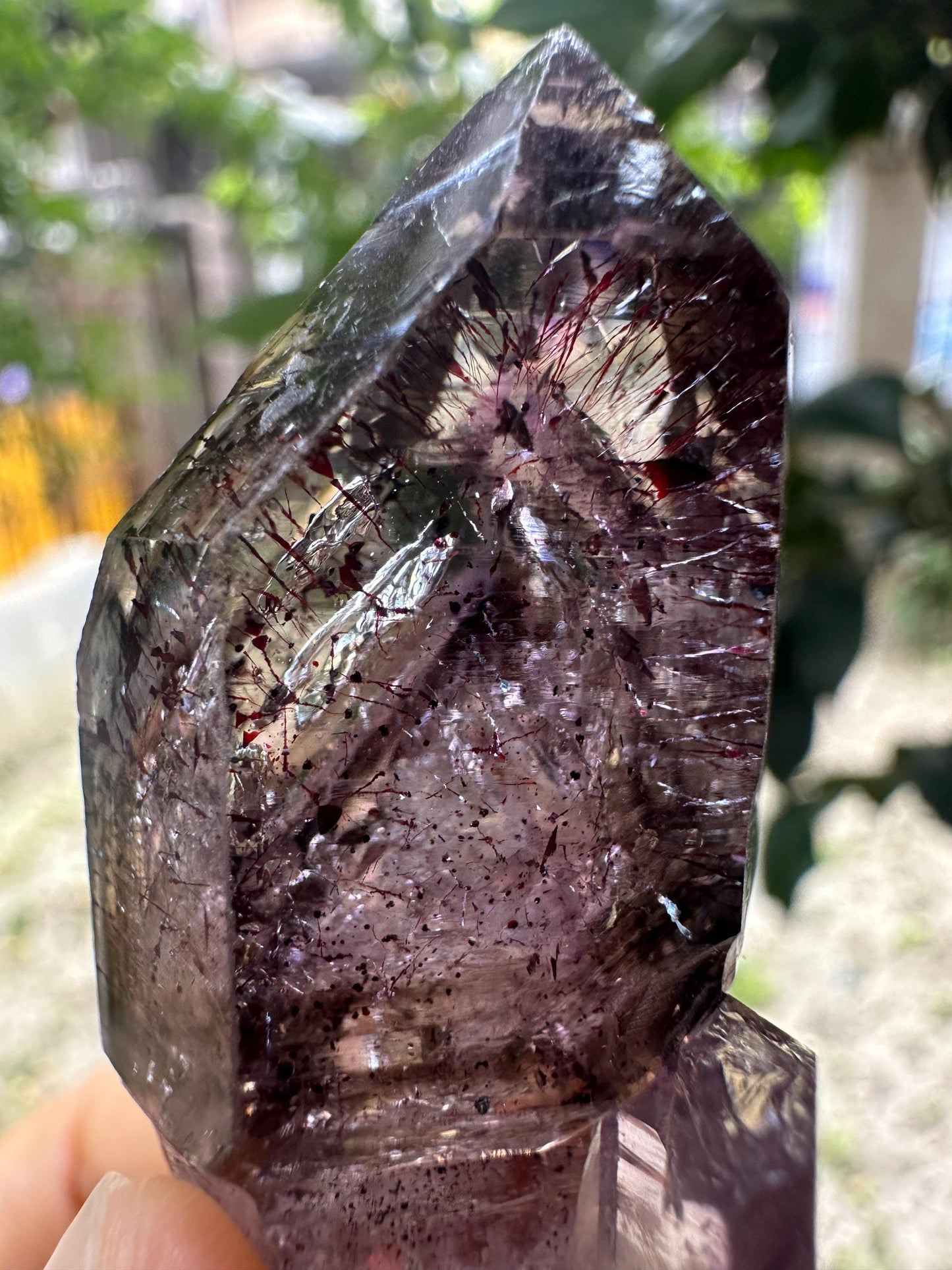 Rare Clear Super 7 Amethyst Quartz Scepter Crystal Point Pyramid Included/Specimen/Super energy Healing Crystal/Reiki- 67g