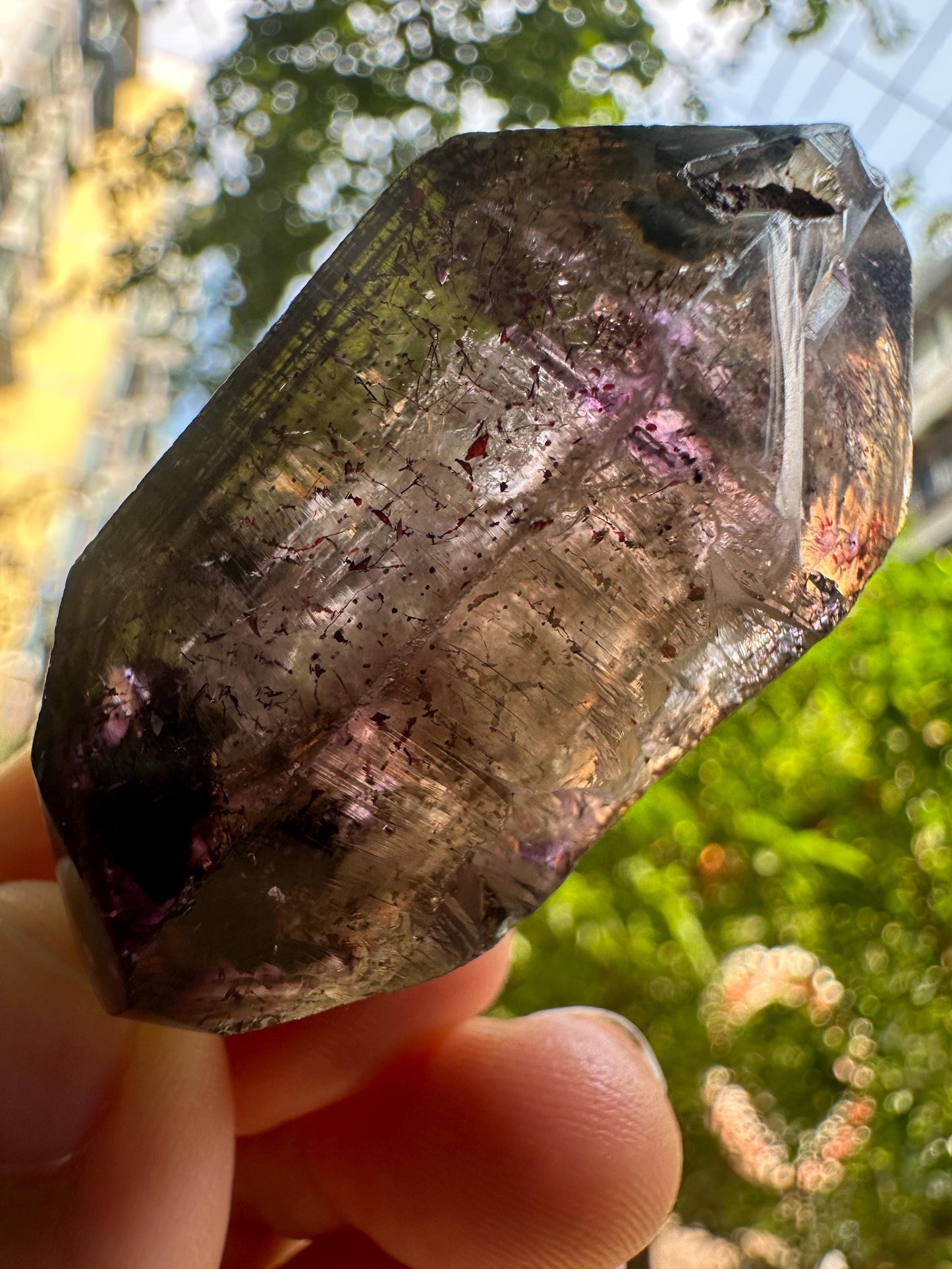 Rare Clear Scepter Super 7 Amethyst Quartz Crystal Point/Quartz Inclusion/Specimen/Super energy Healing Crystal/Reiki/Meditation/Chakra-43 g