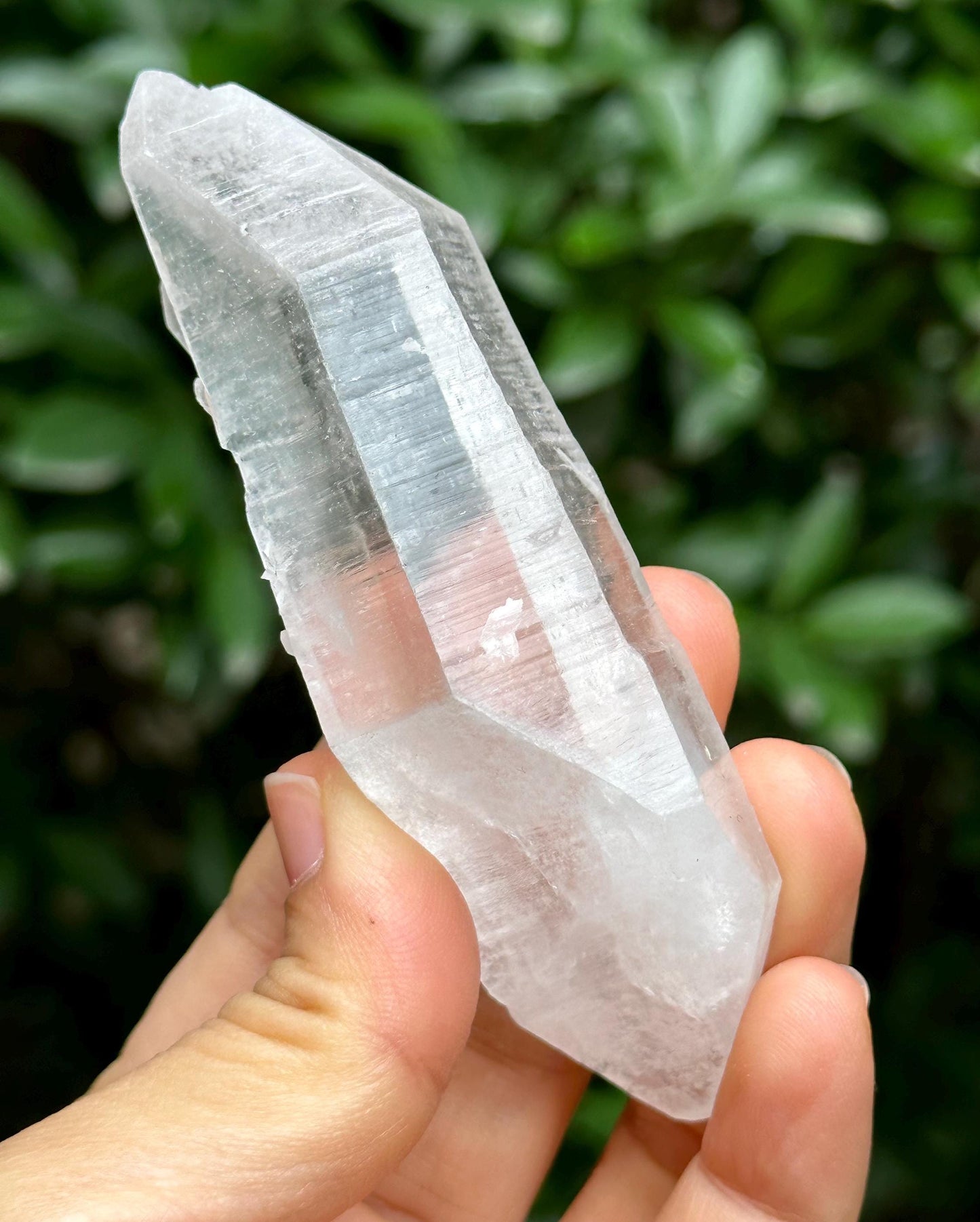 Natural Clear Double Terminated Lemurian Seeds Quartz Crystal Point/Energy Crystal/Healing Crystal/Meditation Crystal-95 g