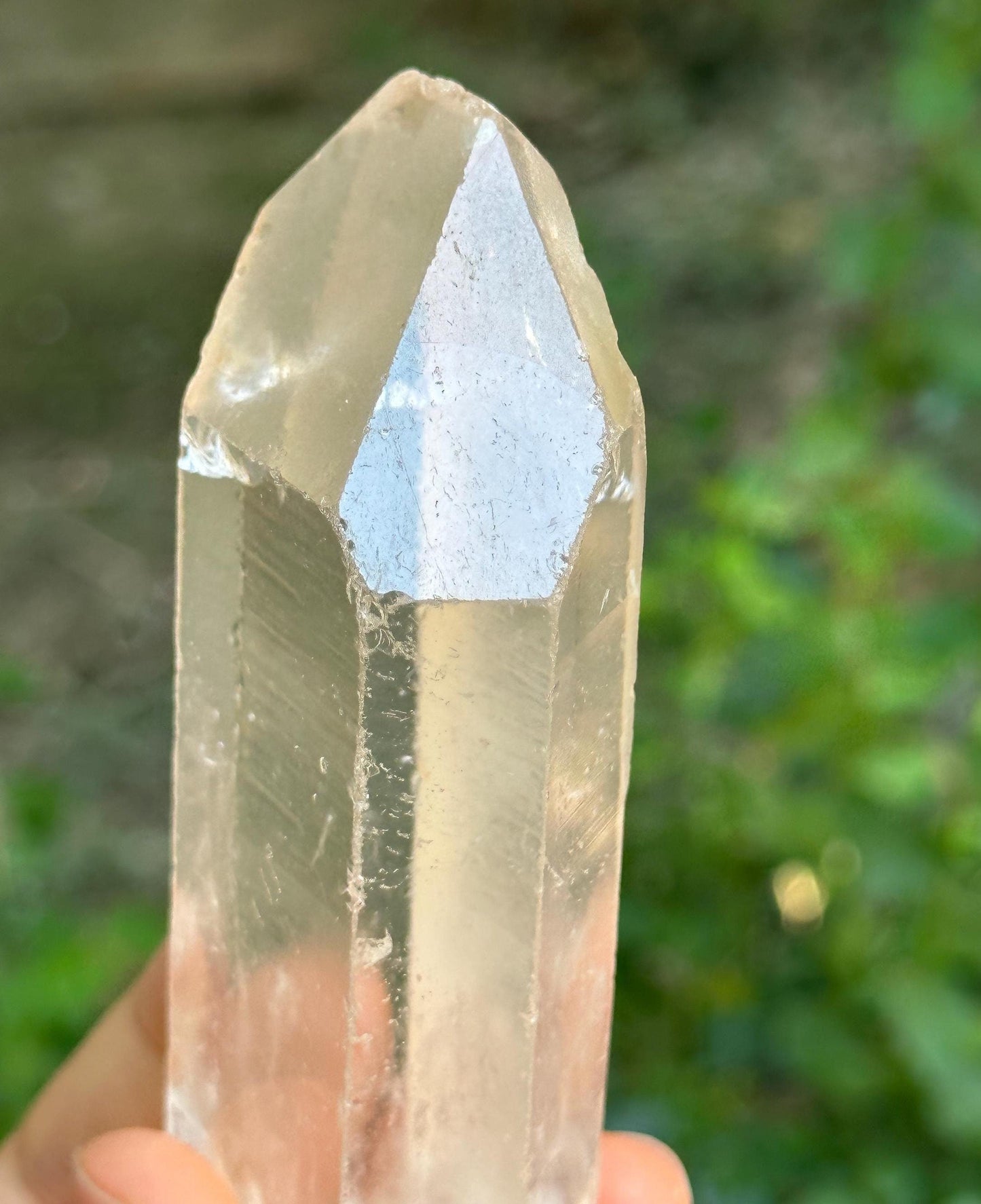 Clear Isis Himalayan Quartz Solar Crystal/Meditation/Energy Crystal/Reiki/Healing Crystal/Worry Stone/Energy Crystal/Healing Crystal-213 g