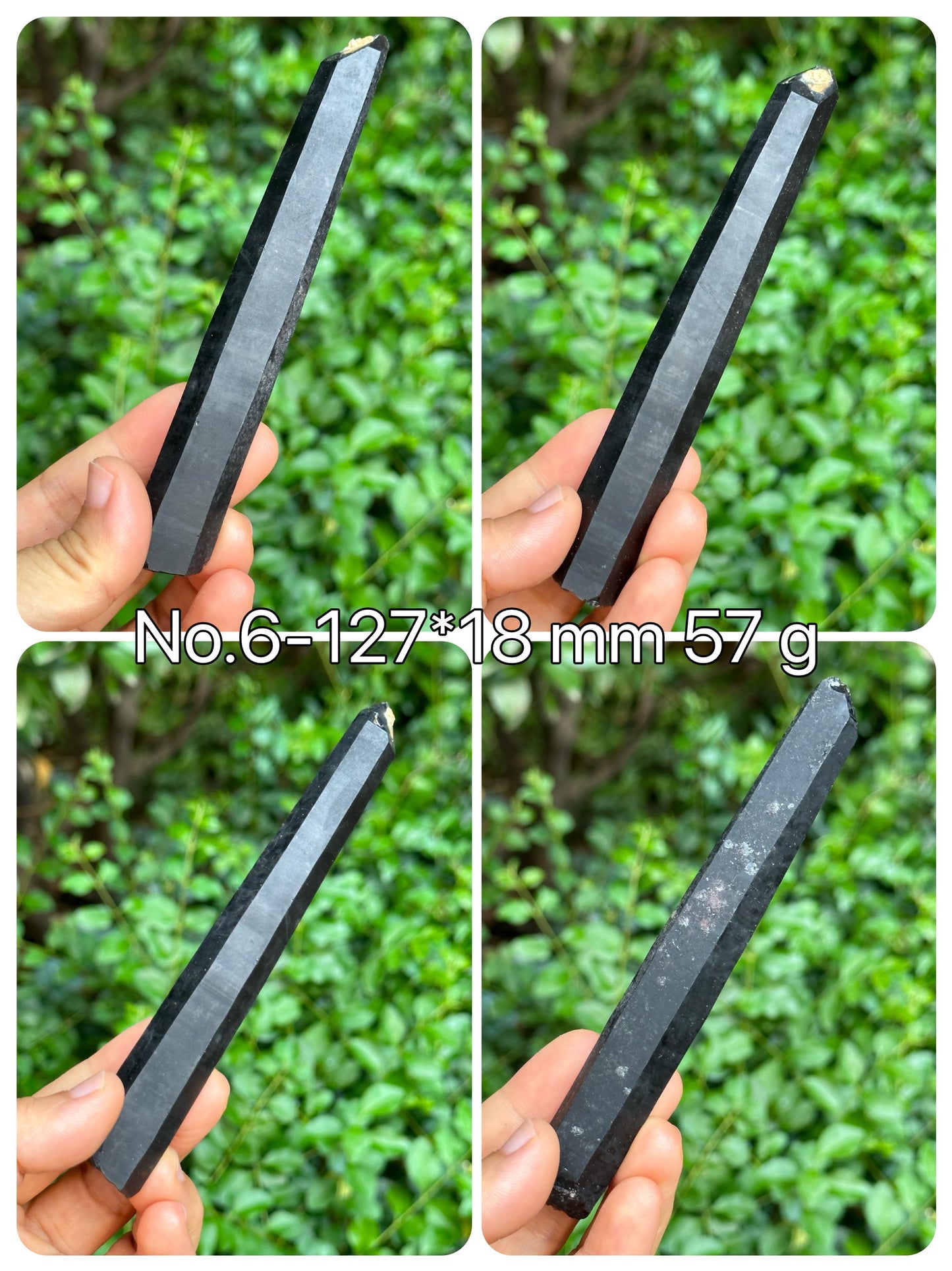 You Pick!Long Shining Laser Black Morion Quartz Crystal Point for Mediation,Zen,Reiki,Aura Crystal Wand,Generator Crystal