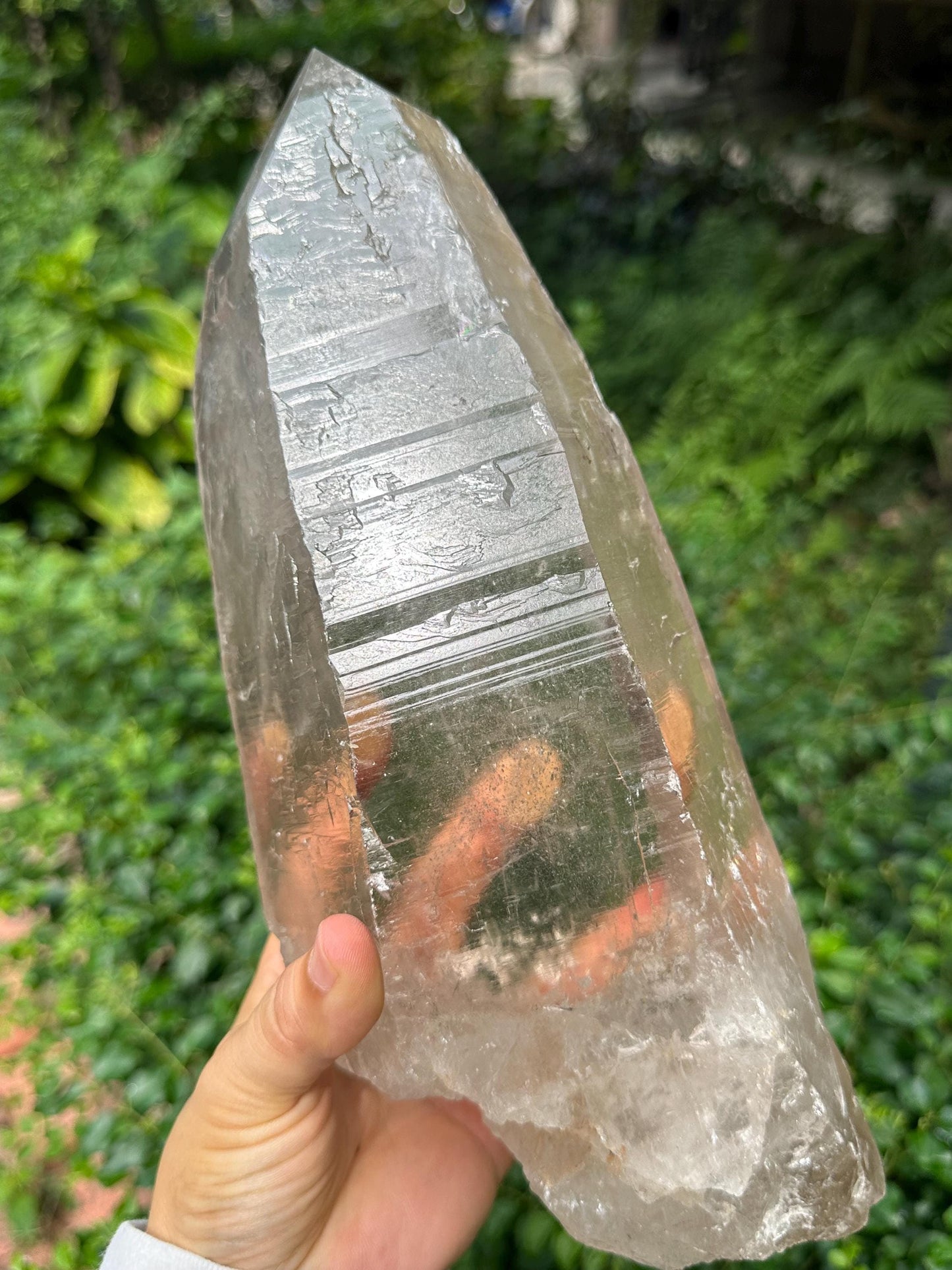 7.4 lbs Large Clear Himalayan Quartz Mosaic Elestial Single Crystal/Raw Energy Crystal/Reiki/Meditation/Collection-3349 g