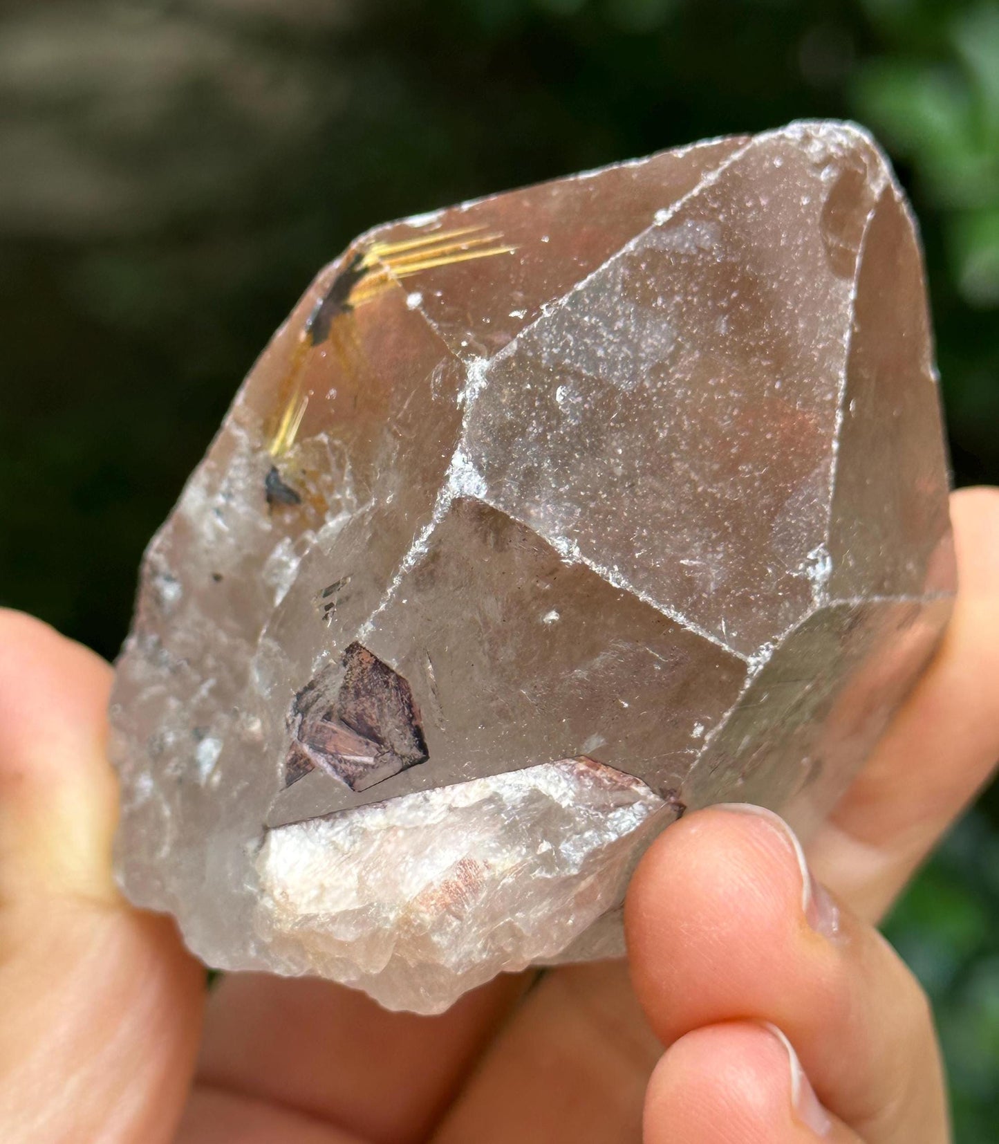 Raw Golden Star Rutile Quartz Crystal Point/Quartz Inclusion/Energy Crystal/Meditation/Healing -173 g